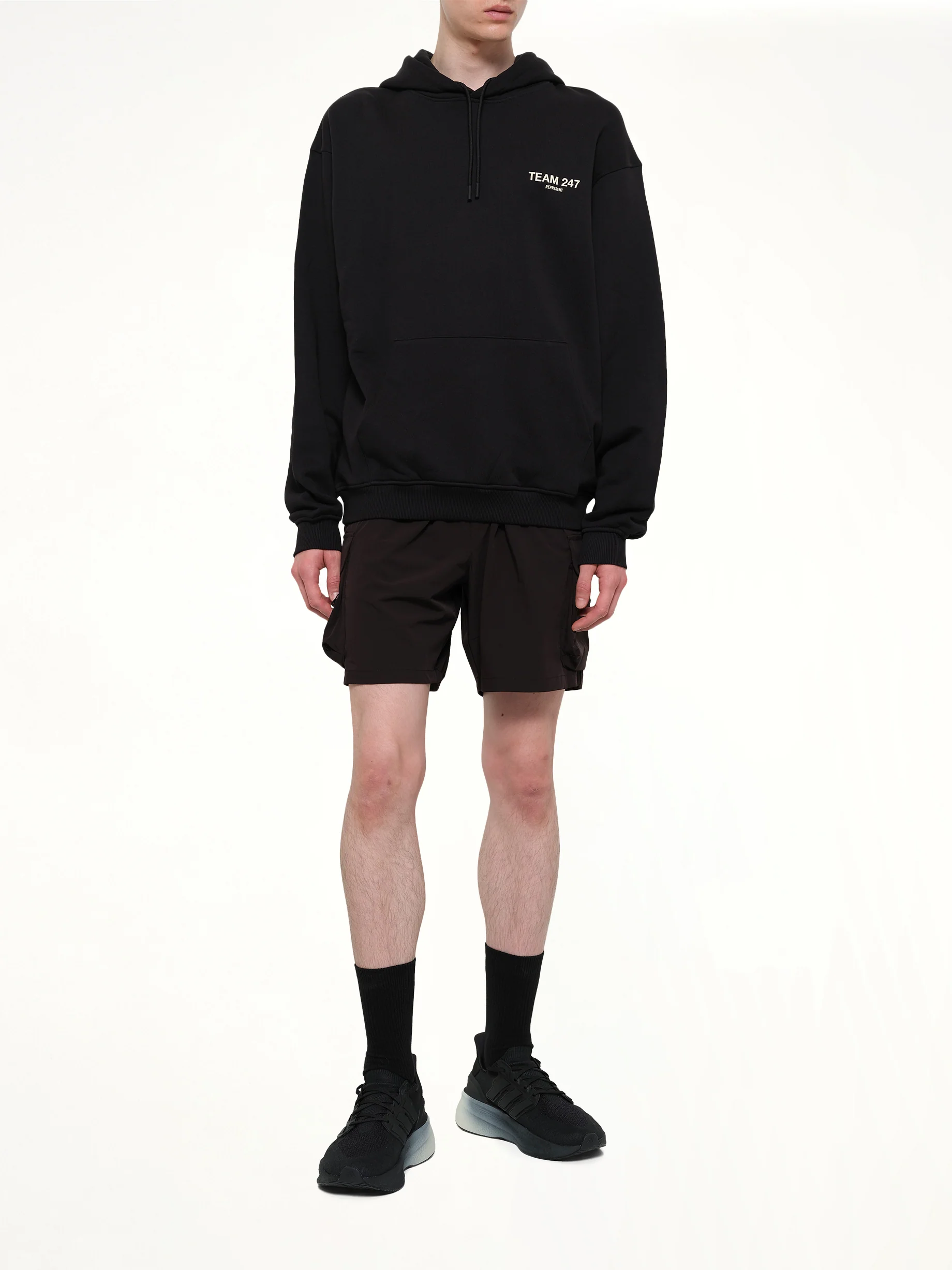Team 247 Oversized Hoodie in Jet Black - Image 4