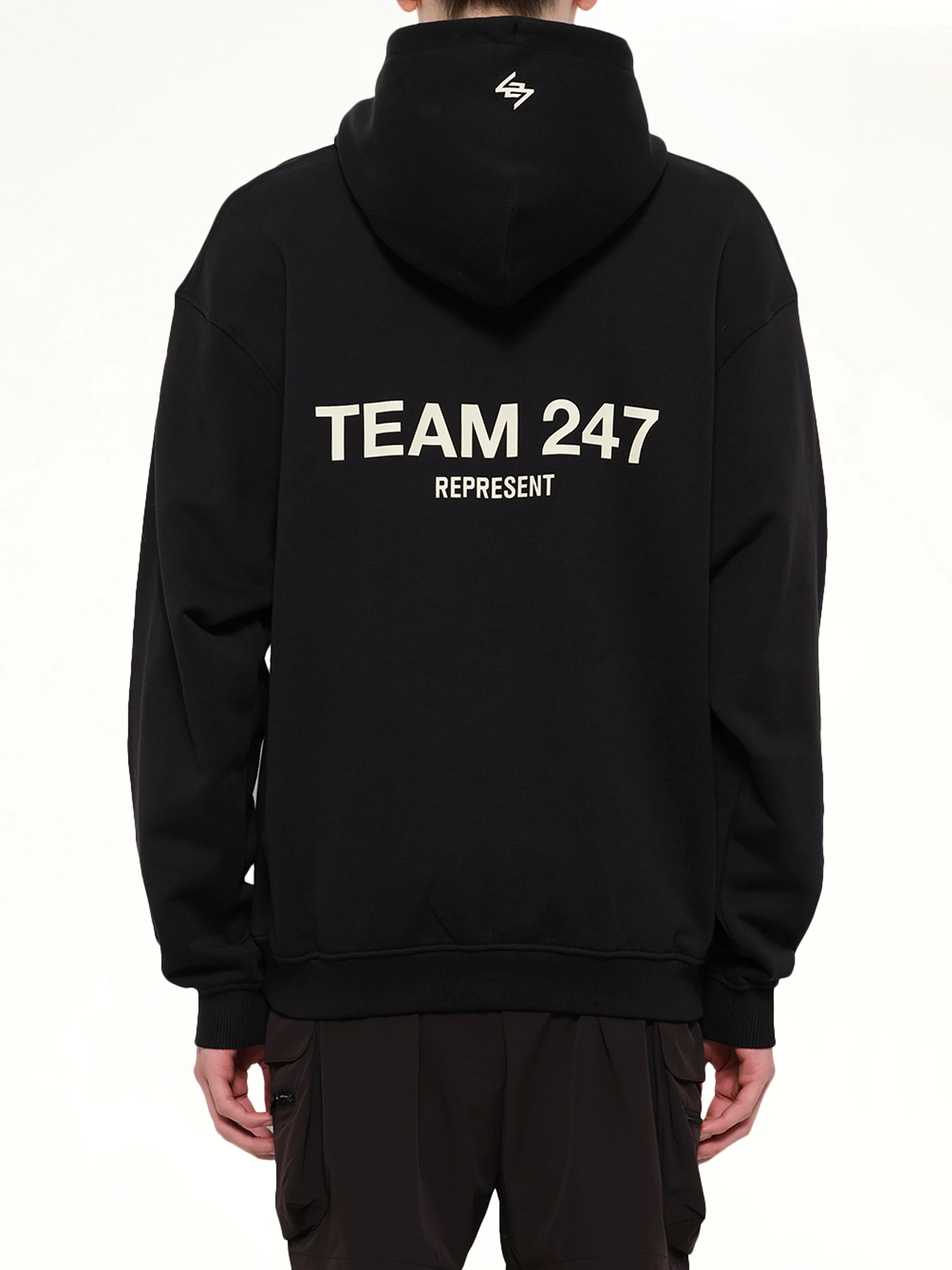 Team 247 Oversized Hoodie in Jet Black - Image 5