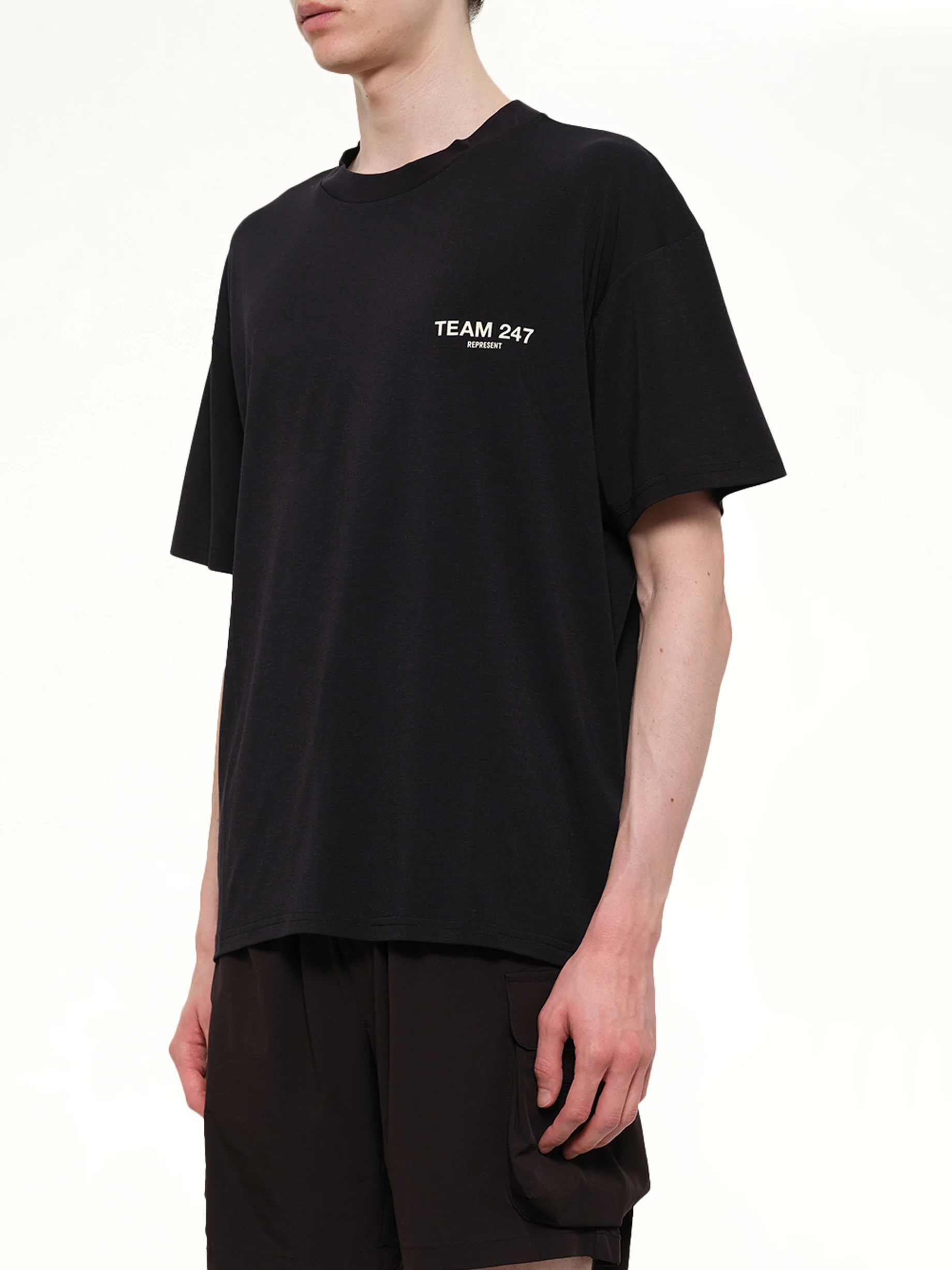 Team 247 Oversized T-Shirt in Jet Black - Image 3