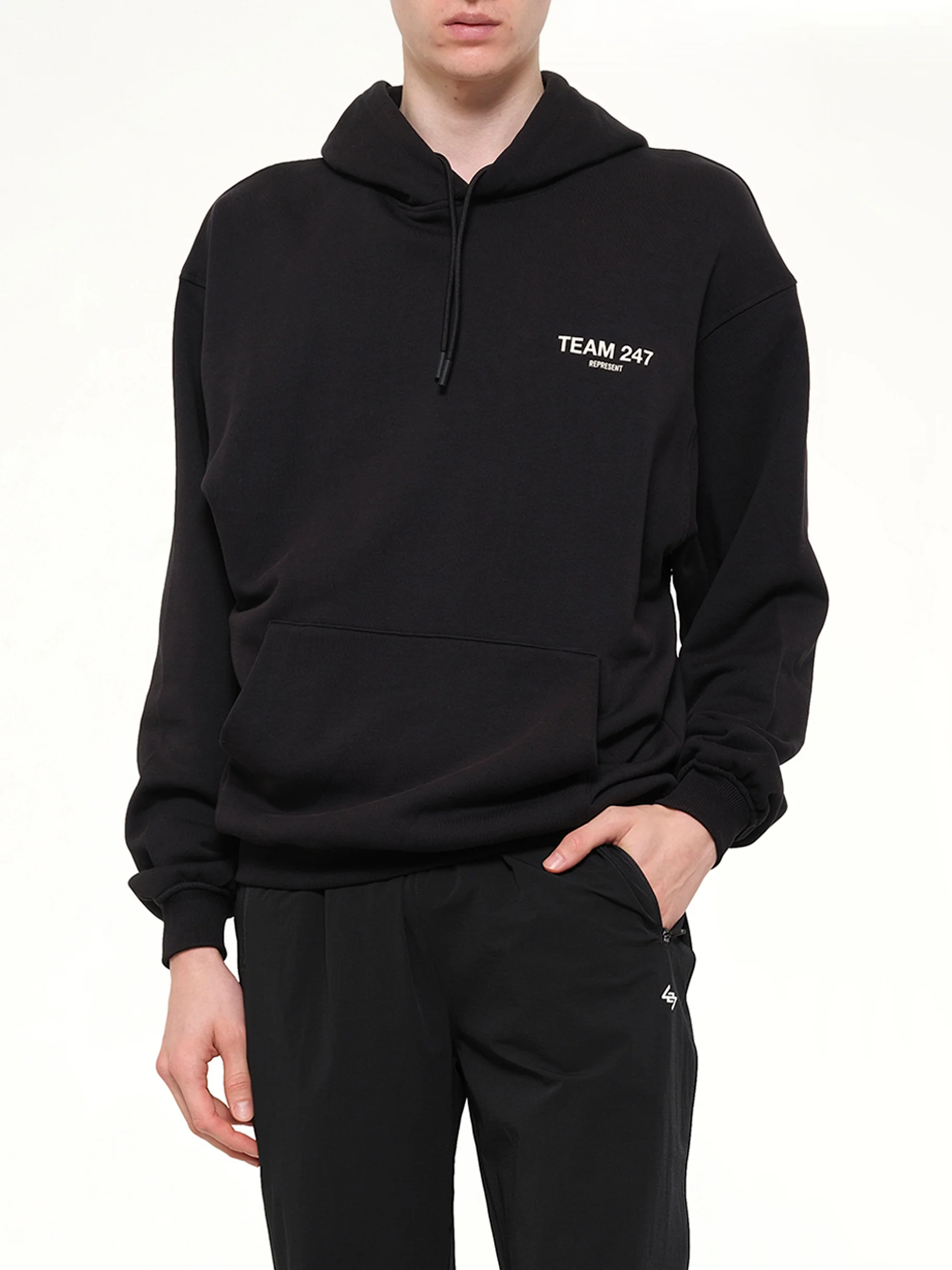 Team 247 Straight Leg Track Pant in Jet Black - Image 6