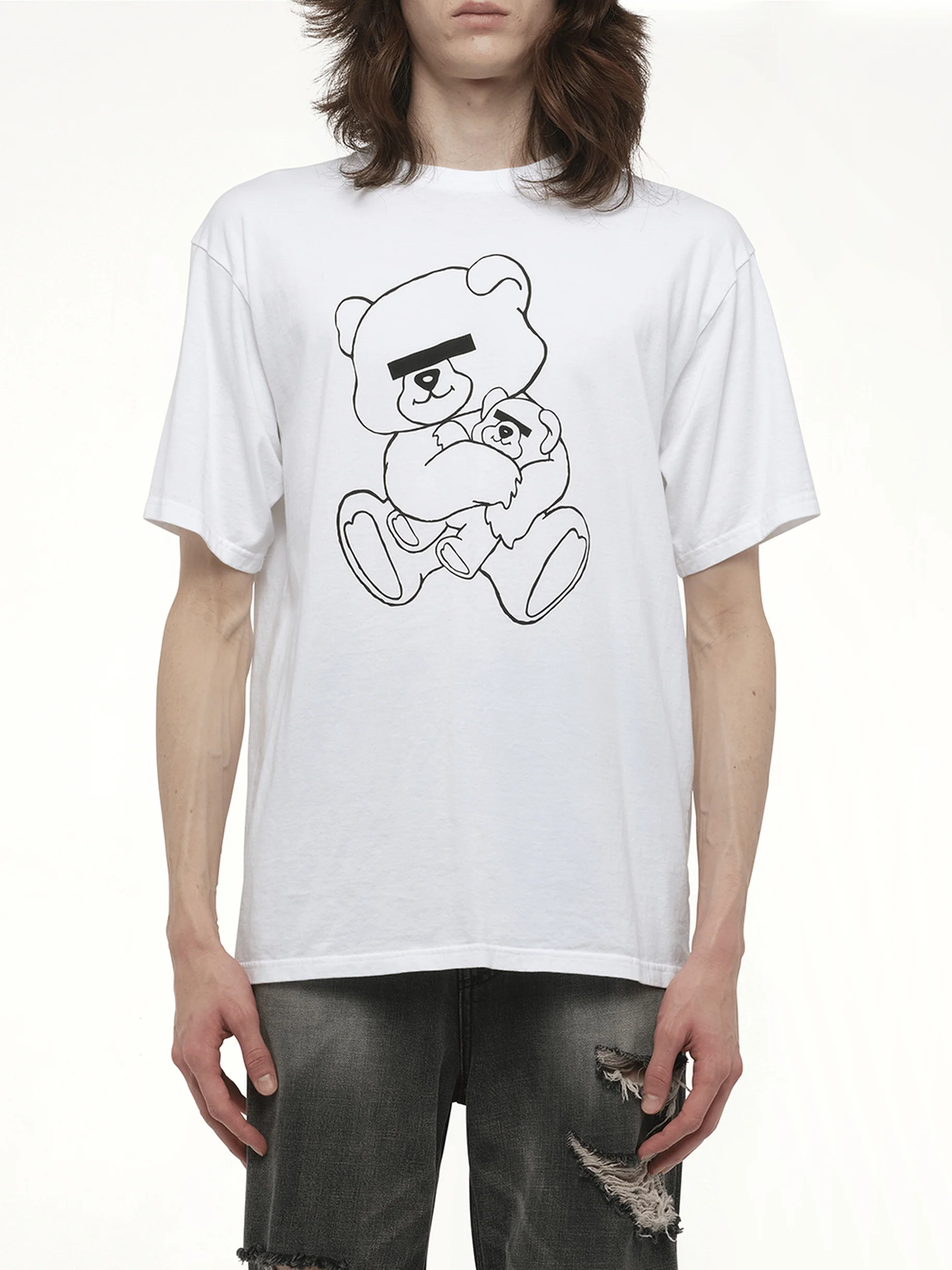 Teddy Bear Printed T-Shirt in White