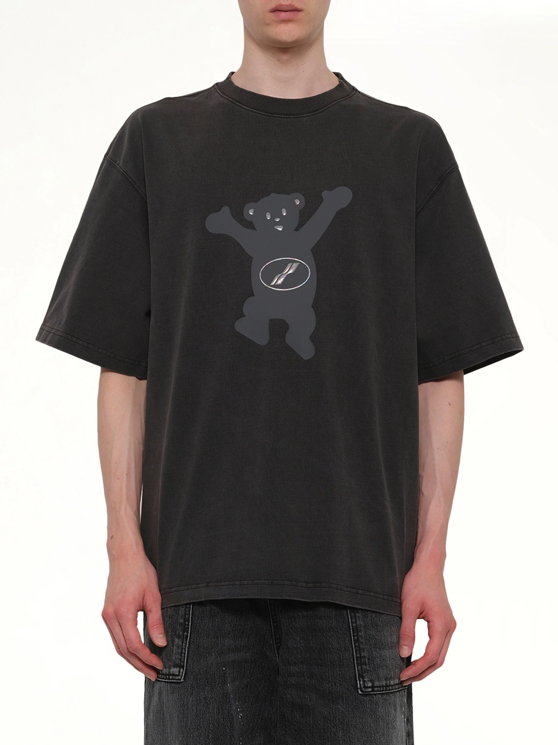 Teddy Logo T-Shirt in Charcoal