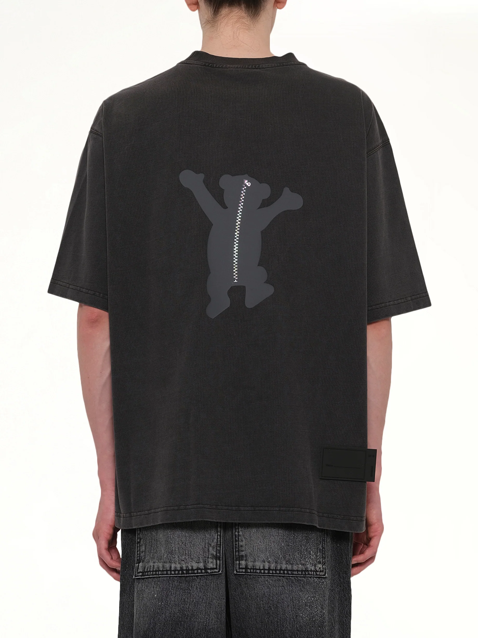 Teddy Logo T-Shirt in Charcoal - Image 5