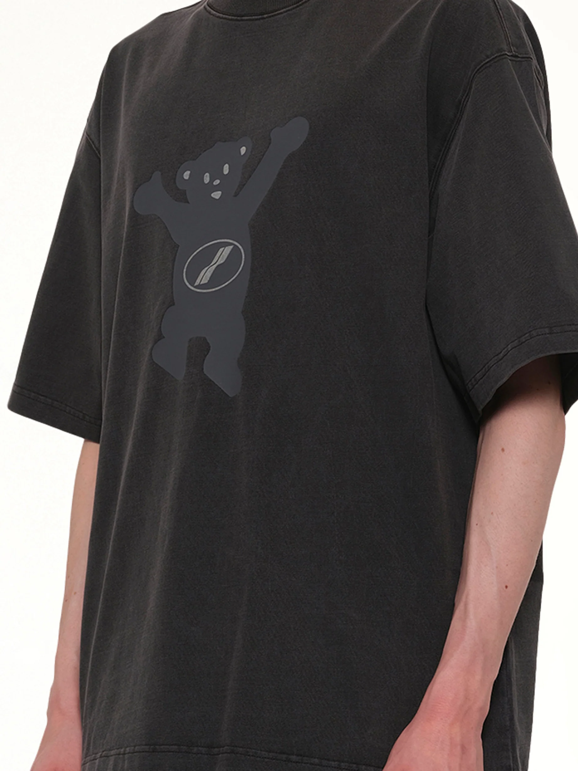 Teddy Logo T-Shirt in Charcoal - Image 6