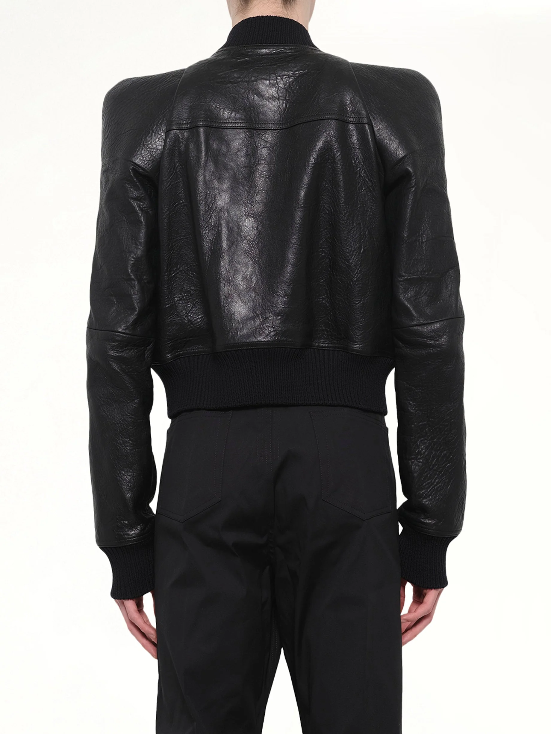 Temple Flight Leather Jacket in Black - Image 5