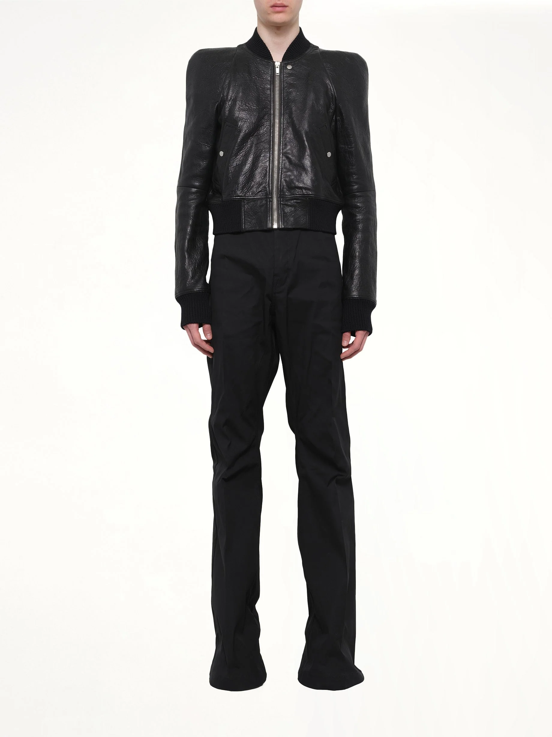 Temple Flight Leather Jacket in Black - Image 7