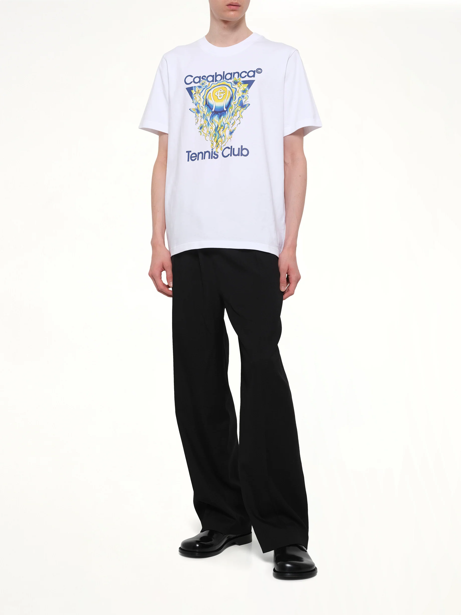 Tennis Club Icon Classic T-Shirt in White - Image 4