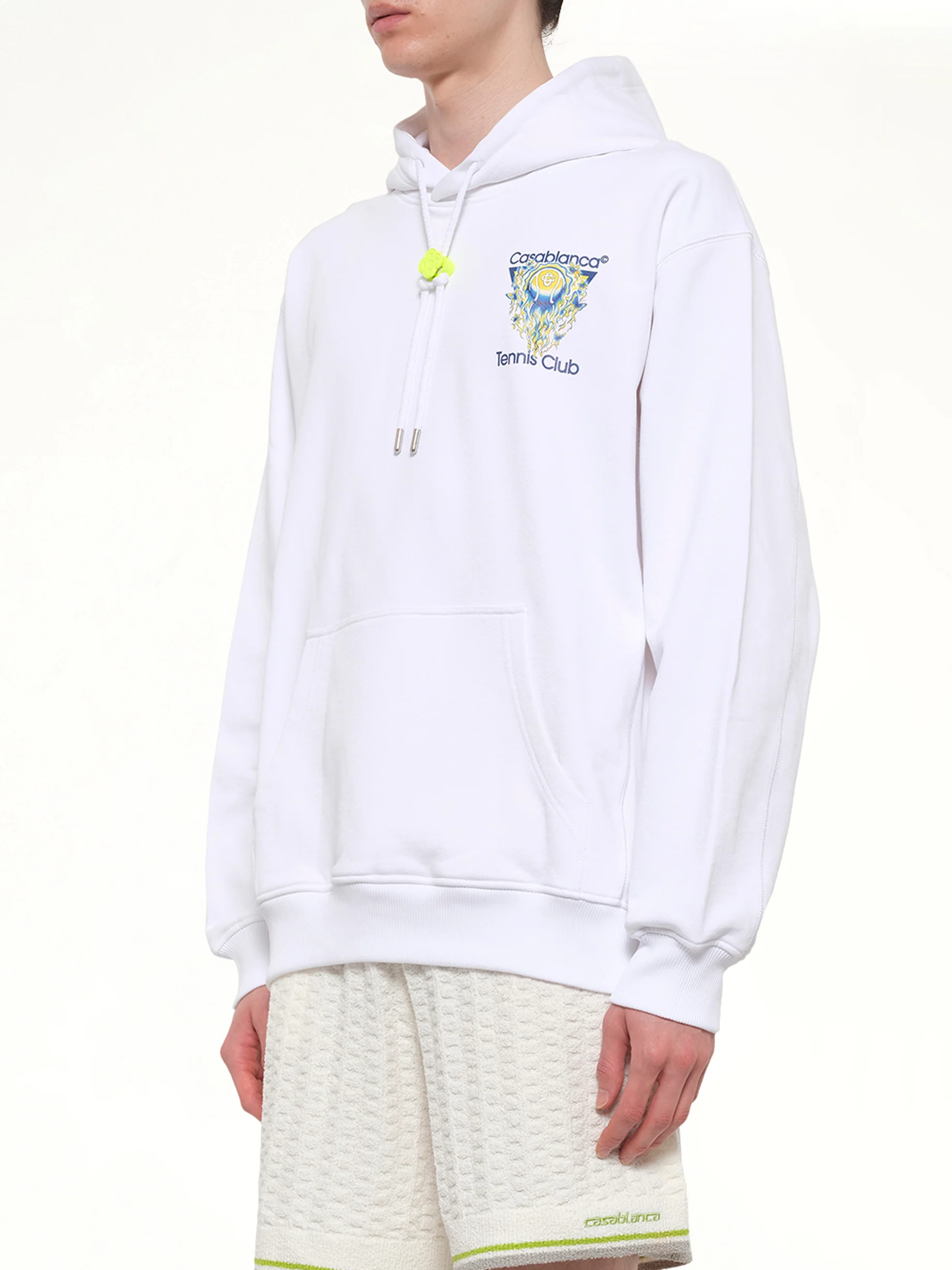 Tennis Club Icon Hoodie in Off White - Image 3
