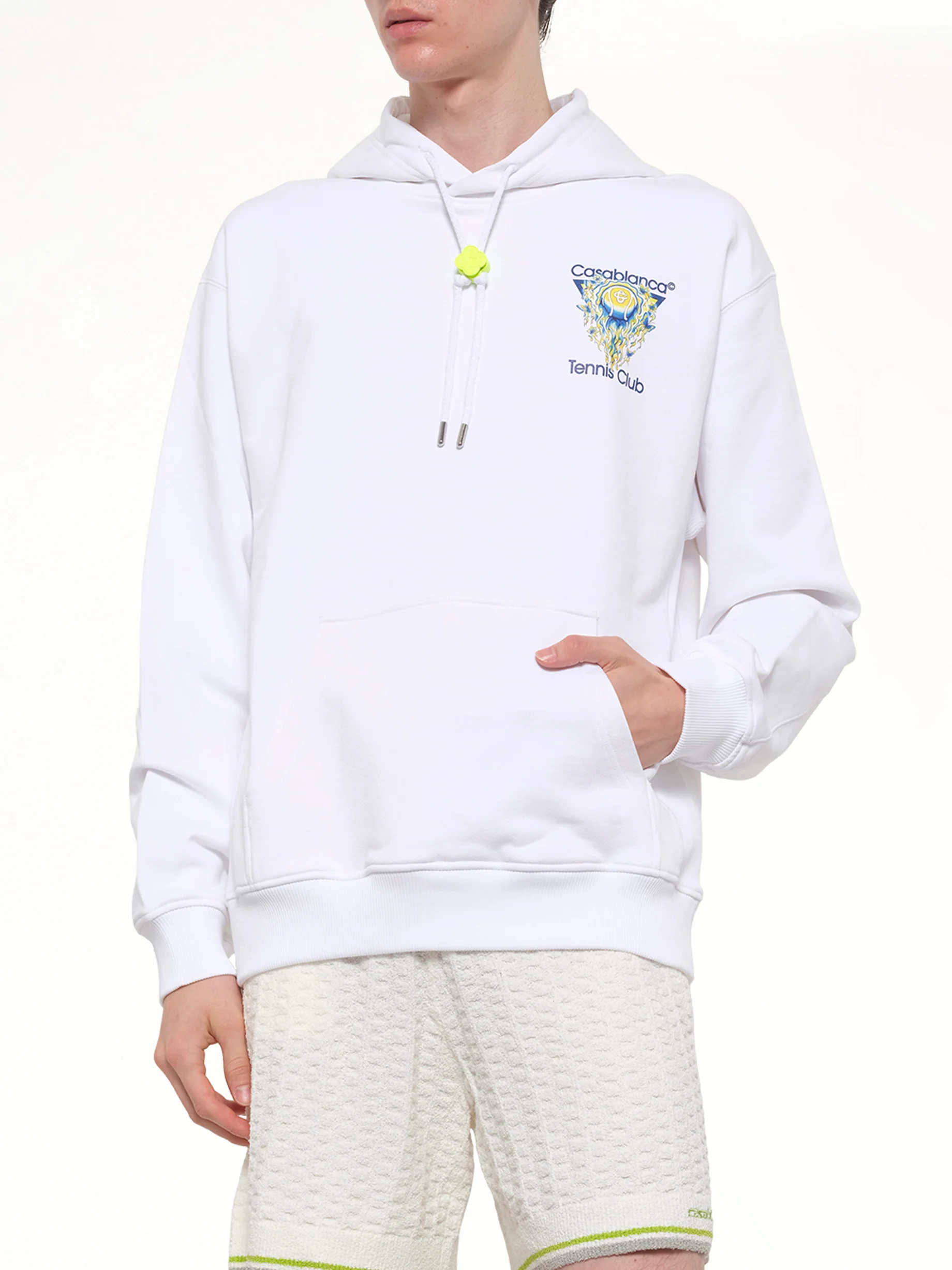 Tennis Club Icon Hoodie in Off White - Image 6