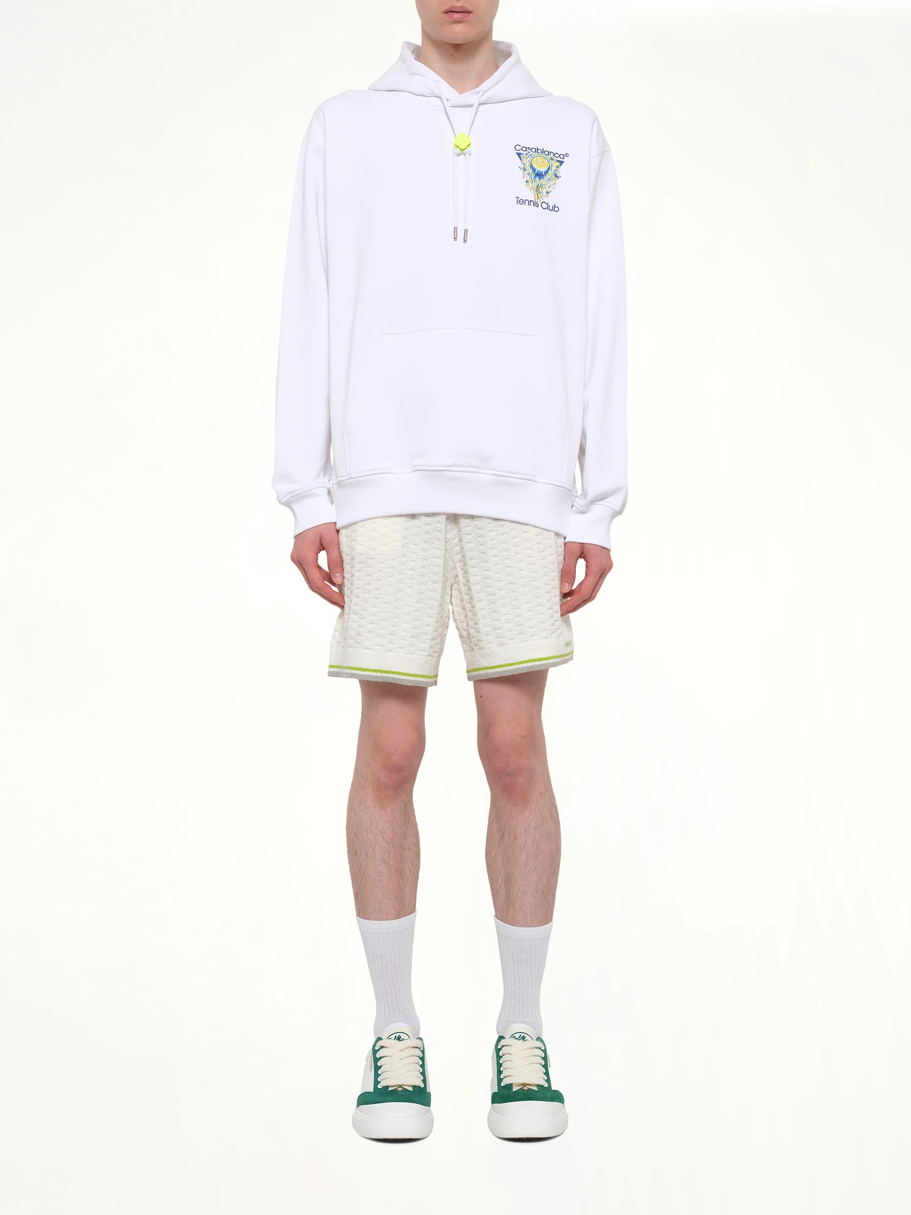 Tennis Club Icon Hoodie in Off White - Image 7