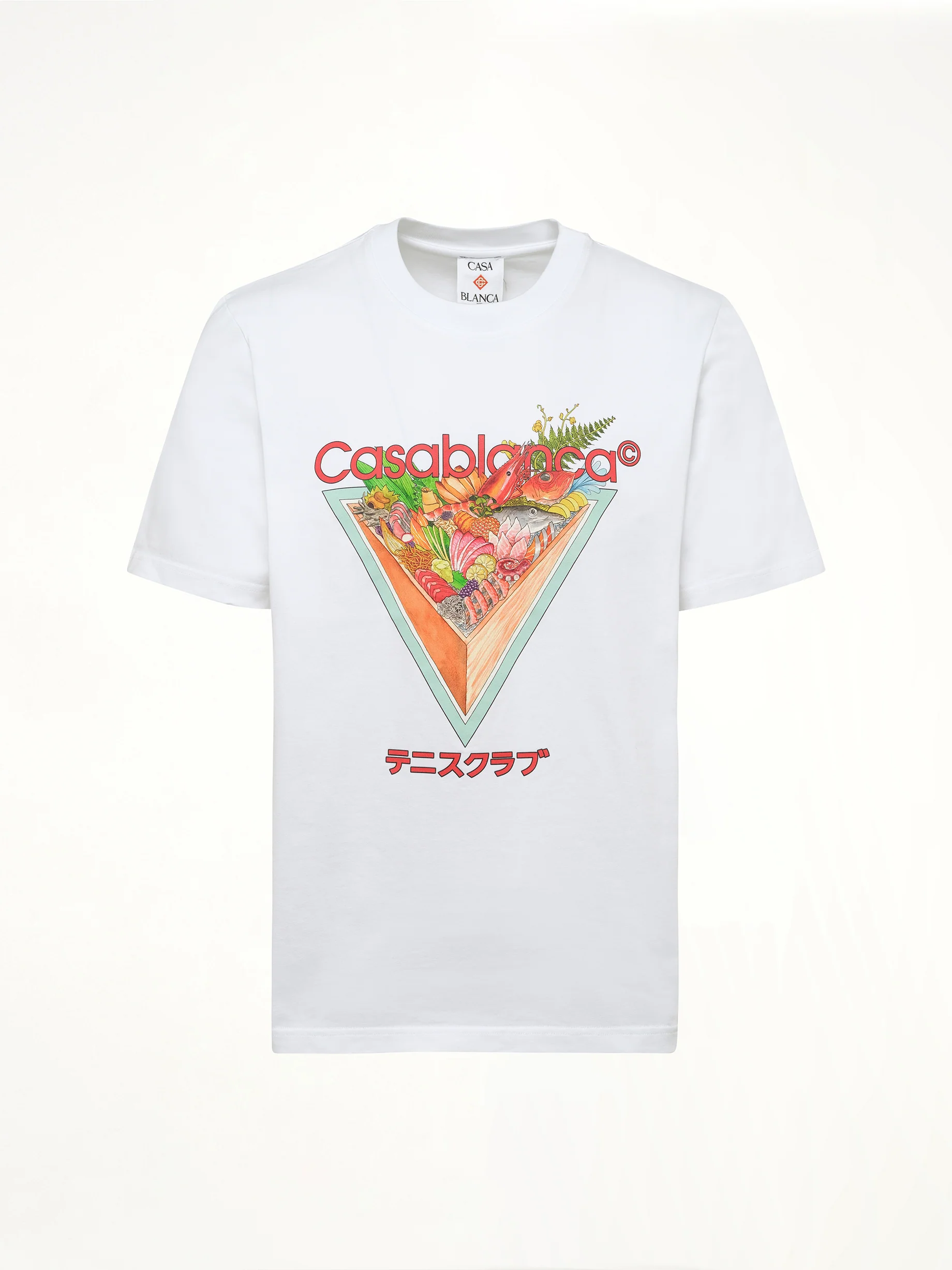 Tennis Club Icon Printed T-Shirt in White - Image 2