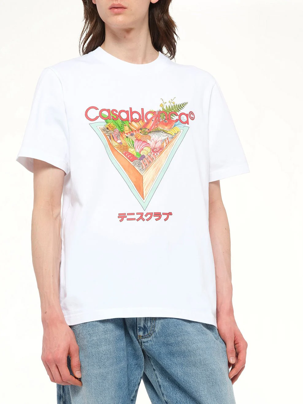 Tennis Club Icon Printed T-Shirt in White - Image 6