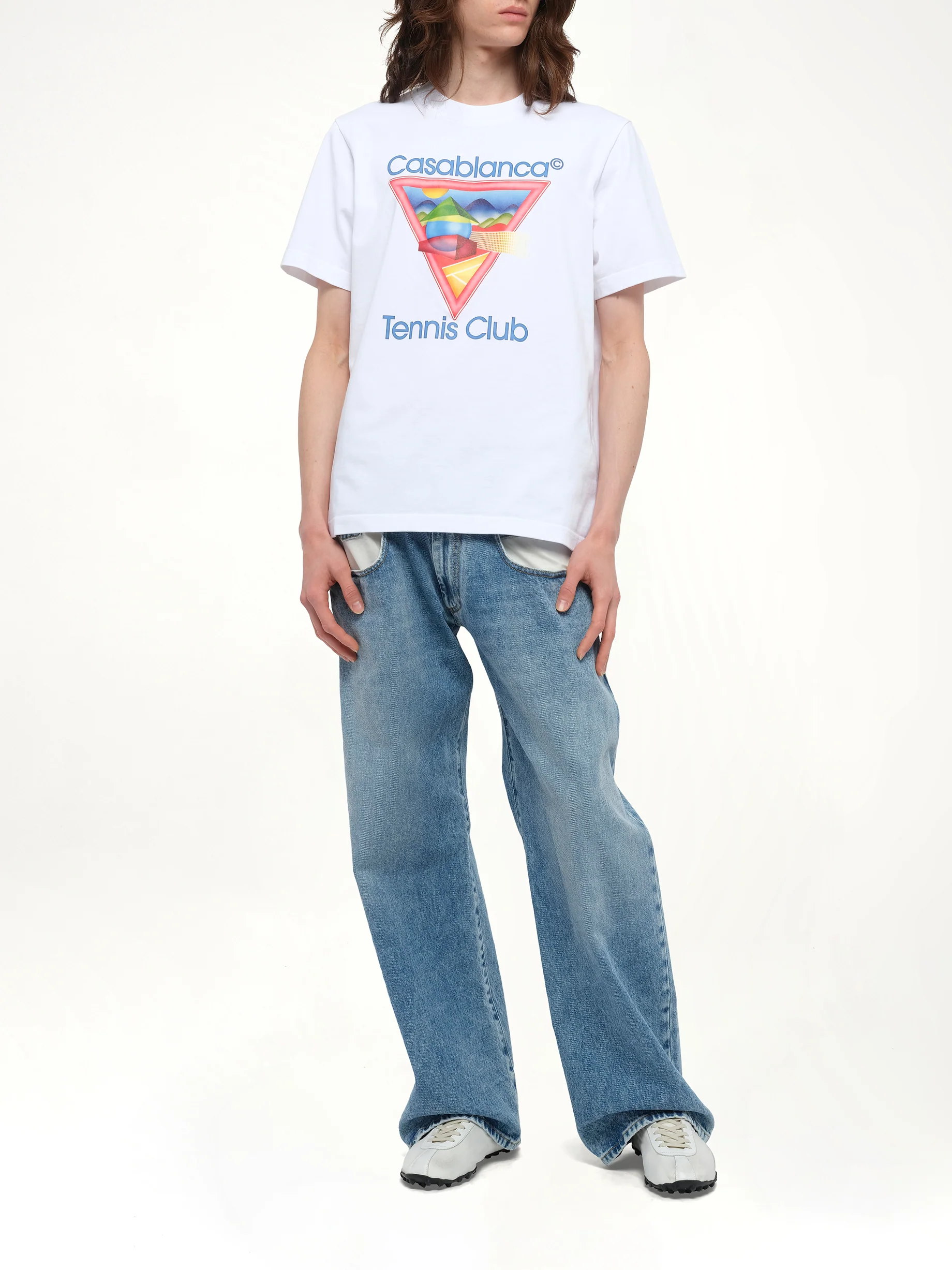 Tennis Club Icon T-Shirt in White - Image 4