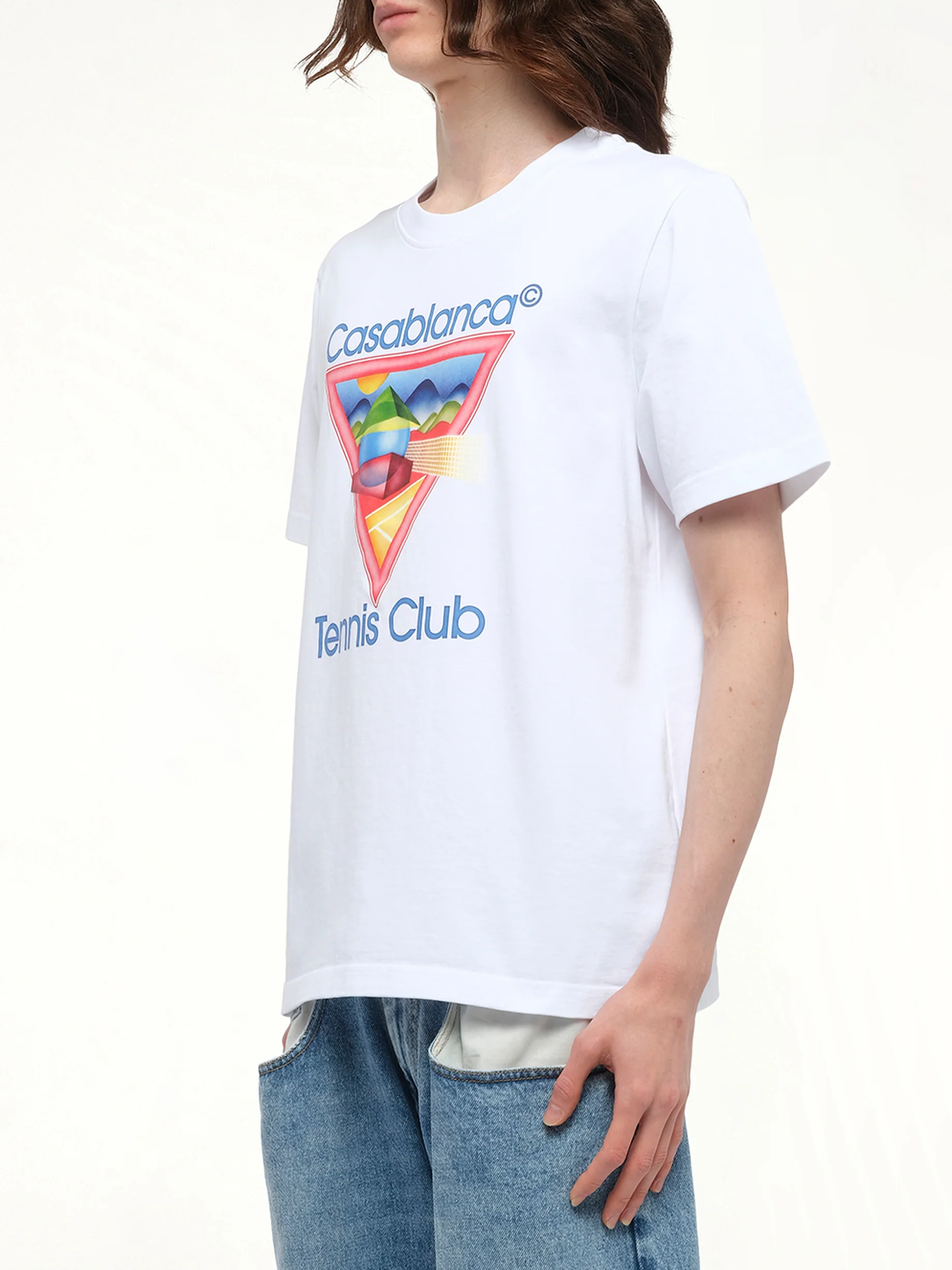 Tennis Club Icon T-Shirt in White - Image 5