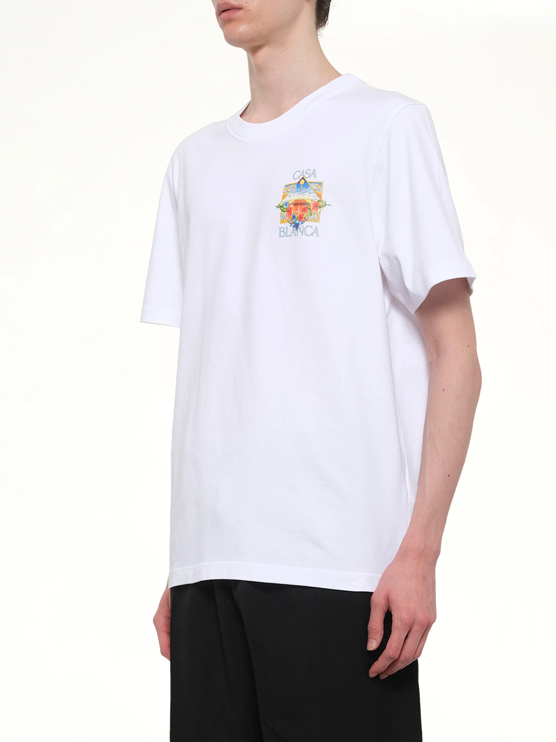 Tennis Landscape 2 Classic T-Shirt in White - Image 3
