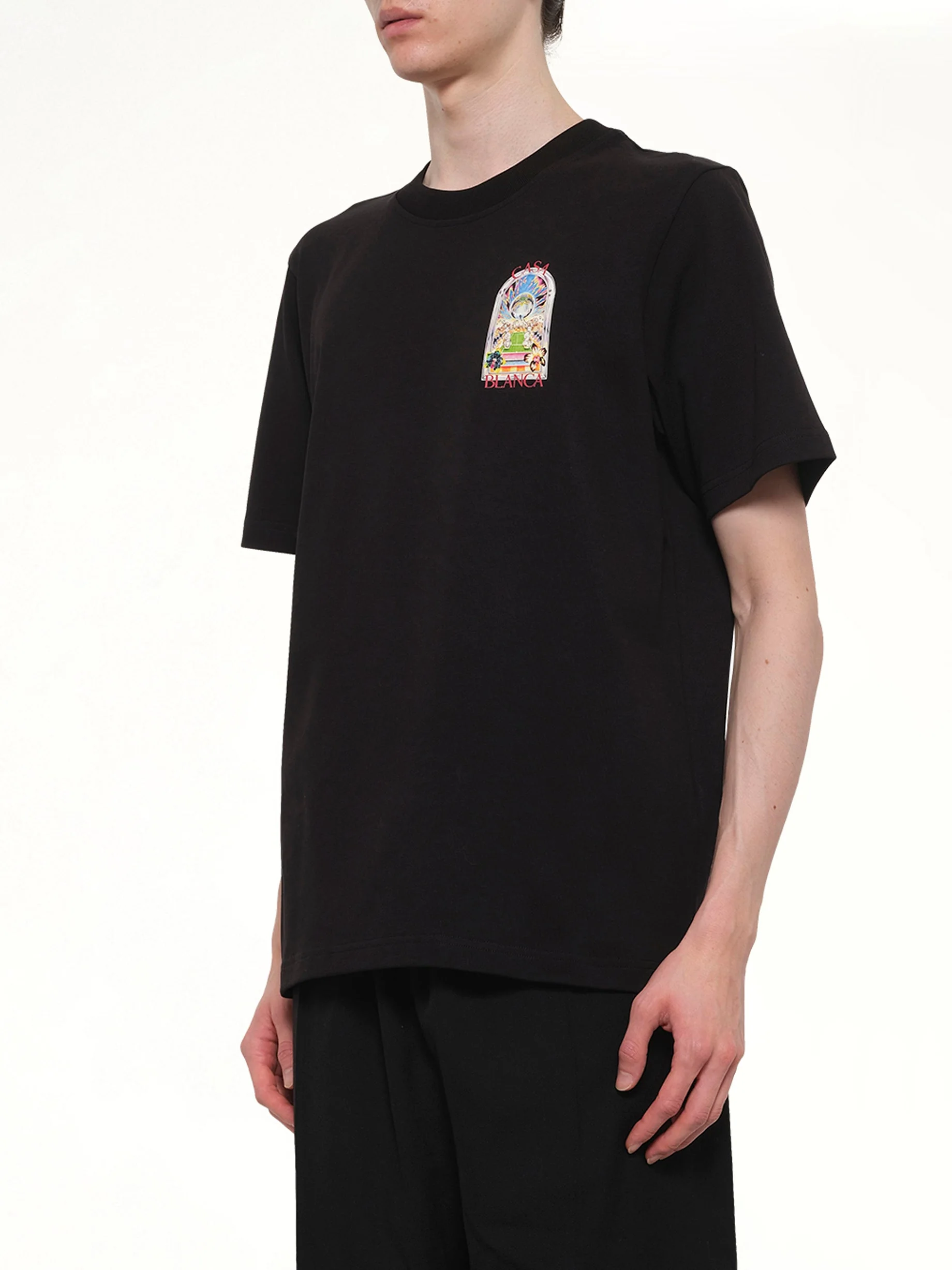 Tennis Landscape Classic T-Shirt in White - Image 3