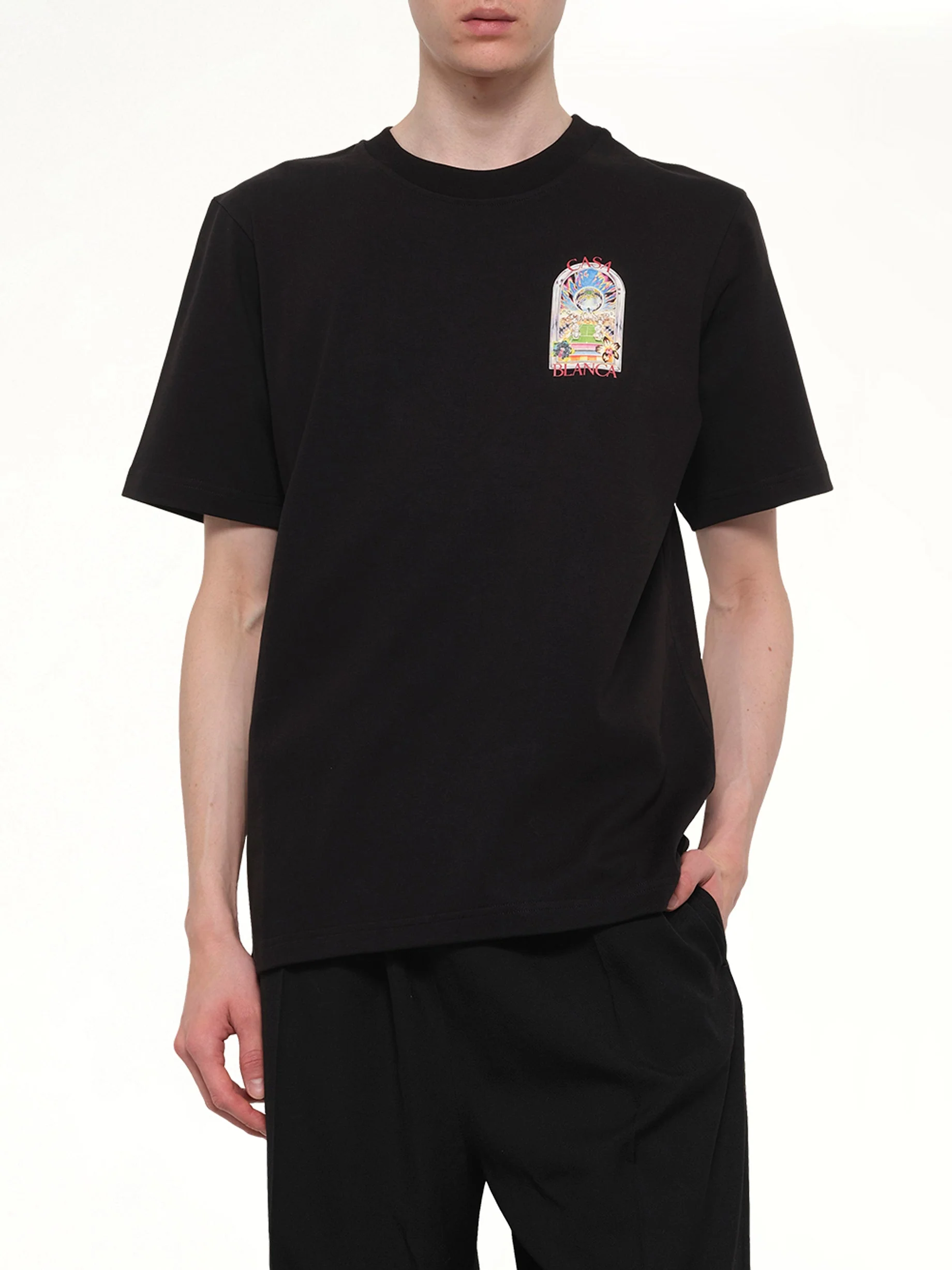 Tennis Landscape Classic T-Shirt in White - Image 6