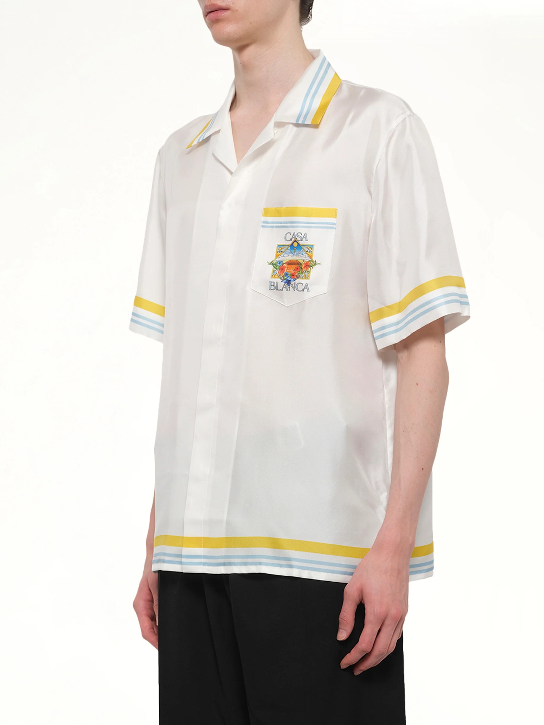 Tennis Landscape SS Shirt in White - Image 3