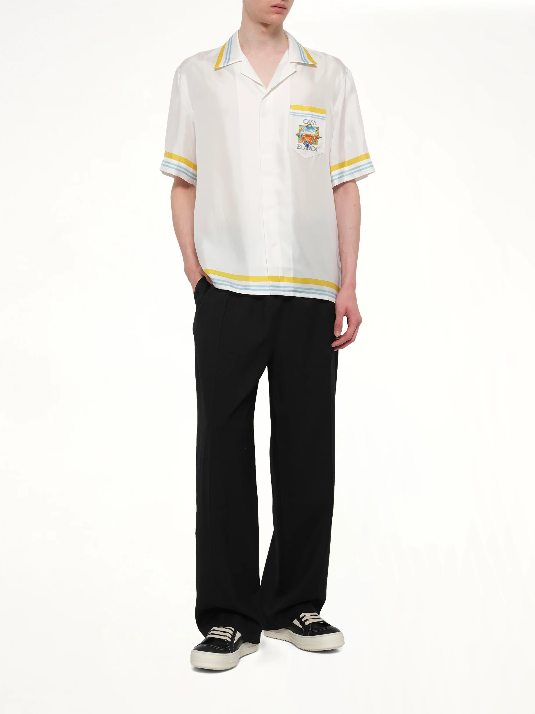 Tennis Landscape SS Shirt in White - Image 4