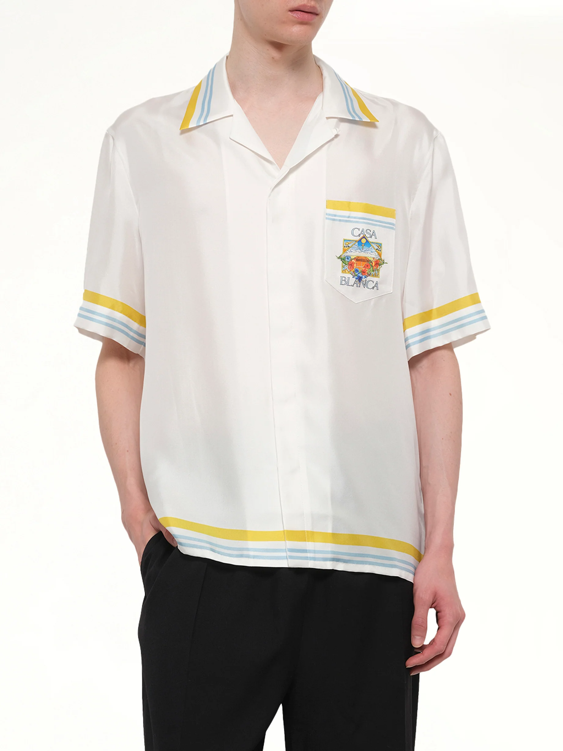 Tennis Landscape SS Shirt in White - Image 6