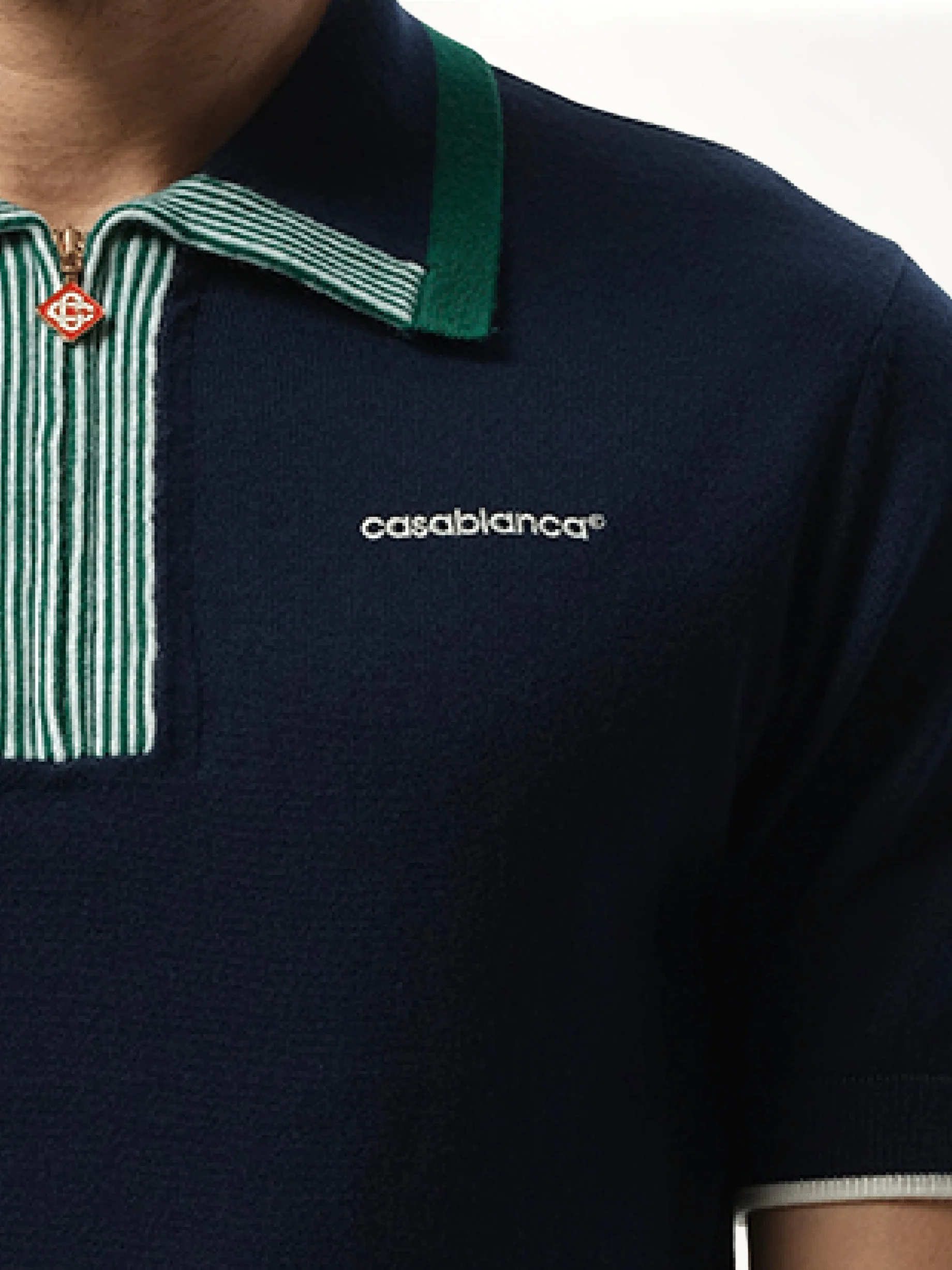 Tennis Polo in Navy - Image 3