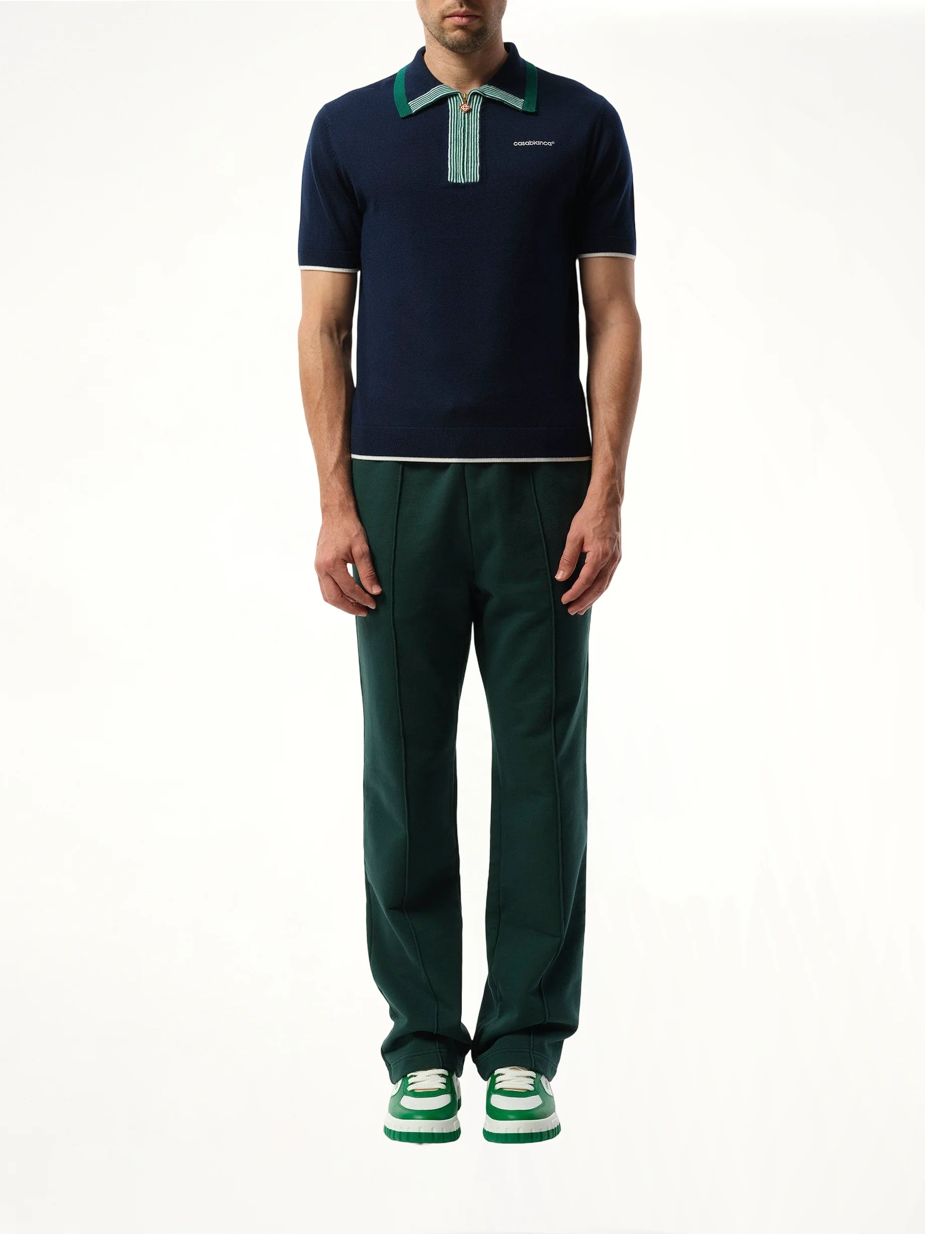 Tennis Polo in Navy - Image 4