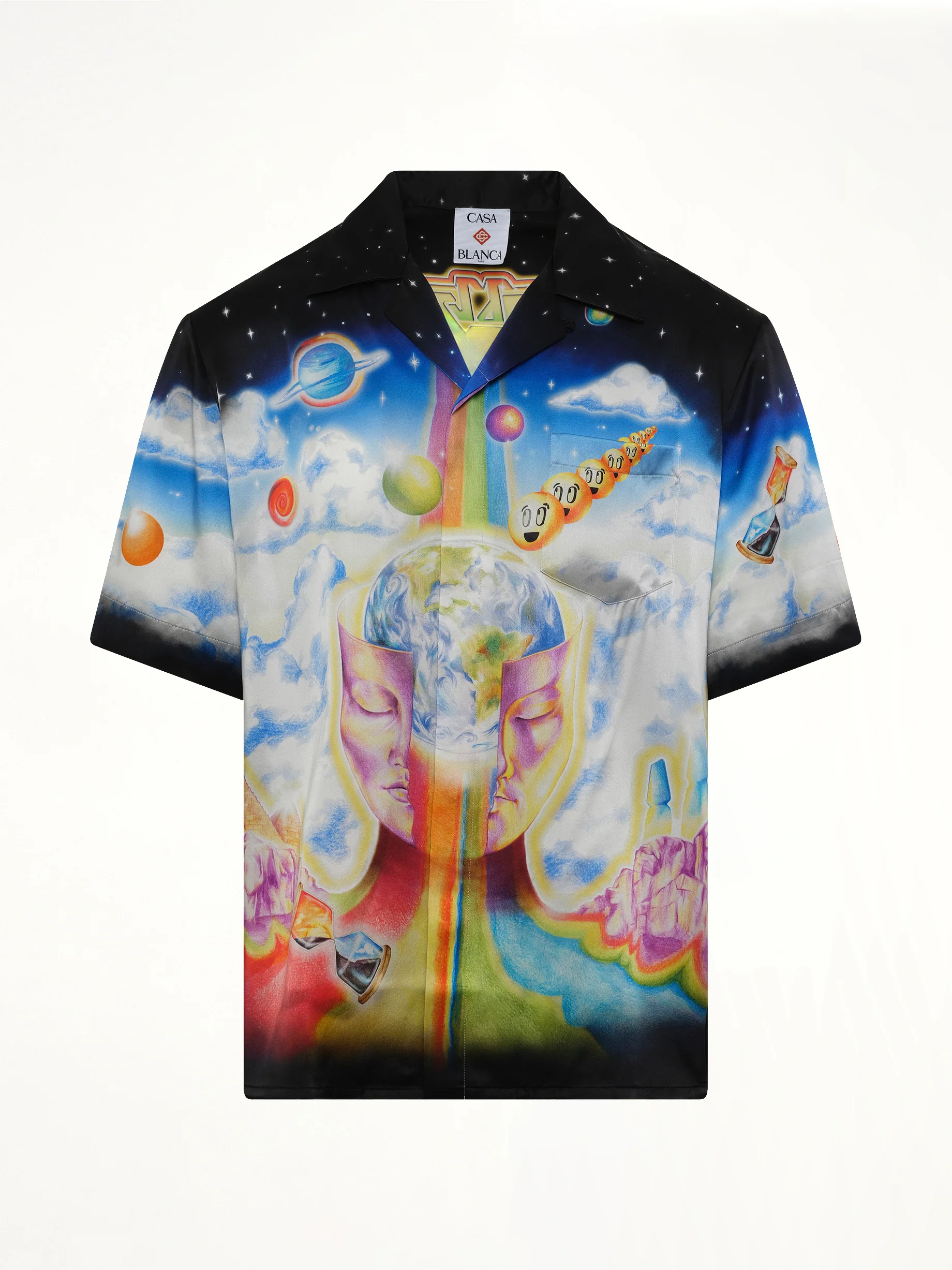 The Essential Experience Cuban Collar SS Shirt in Black - Image 2