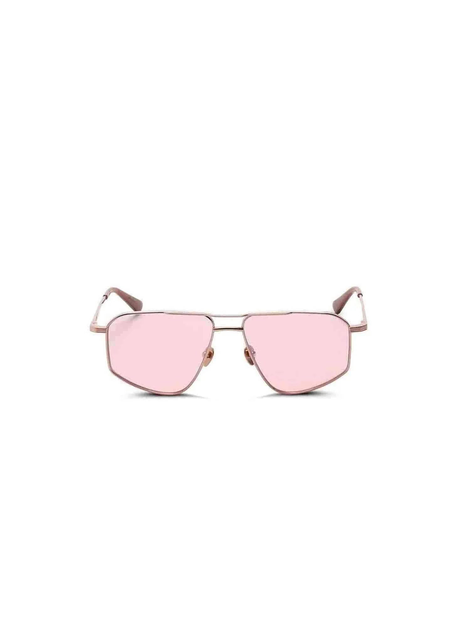 Thirty Six II Sunglasses with Pink Lens in Rose Gold/White