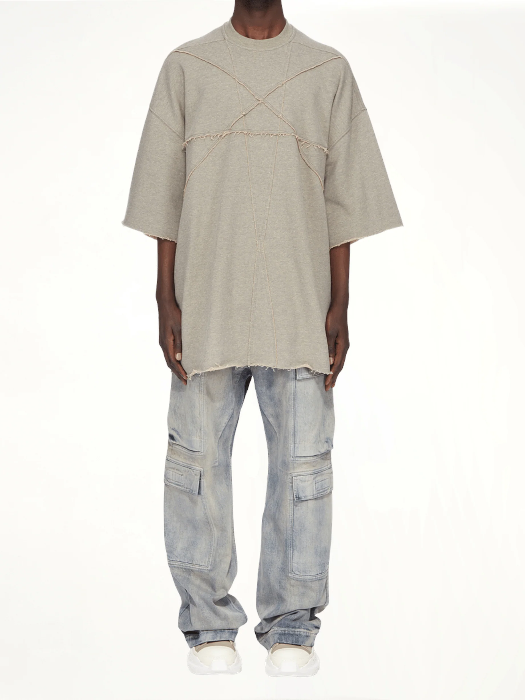 Tommy T-Shirt in Melange Grey - Image 4