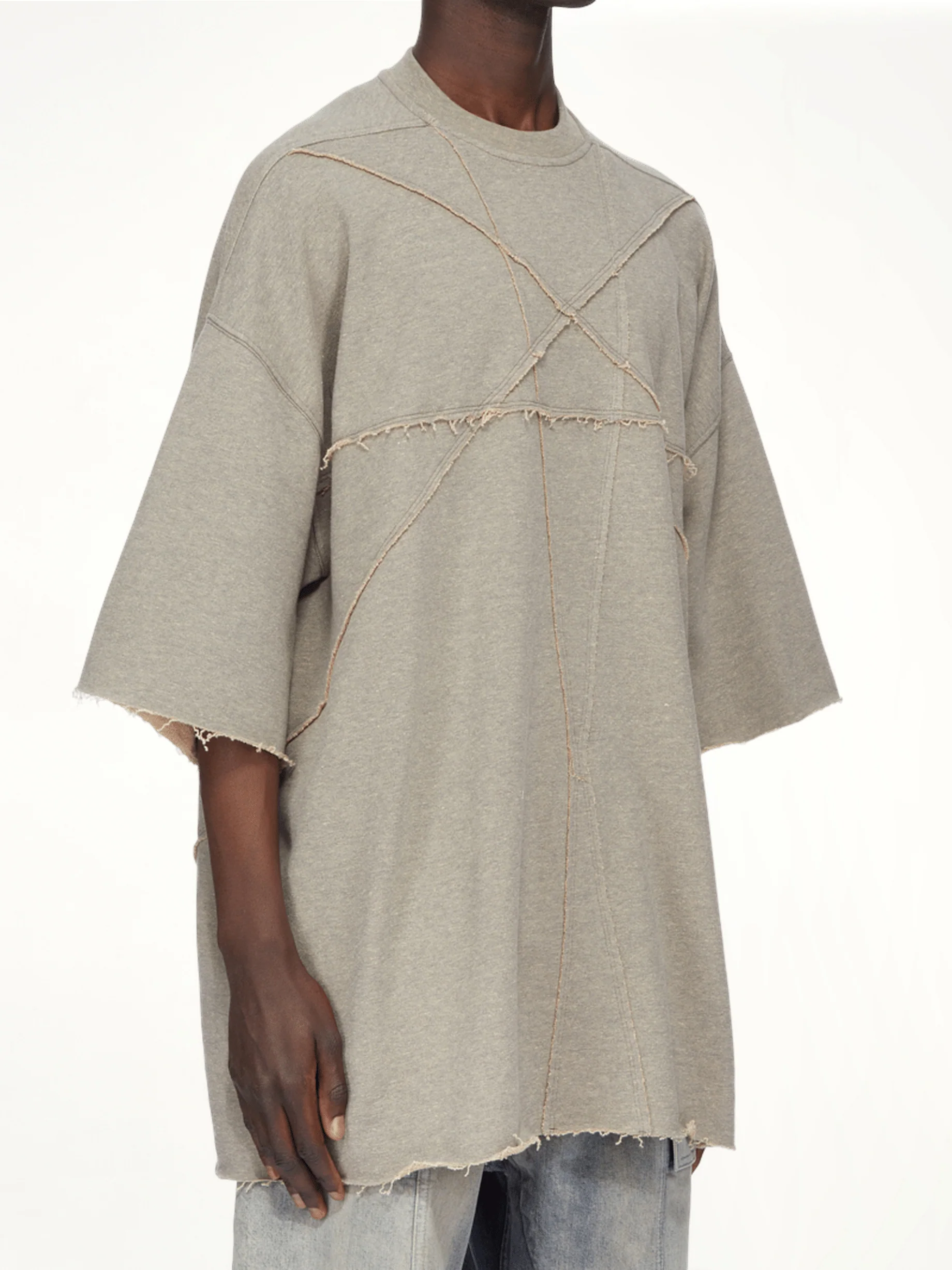 Tommy T-Shirt in Melange Grey - Image 5