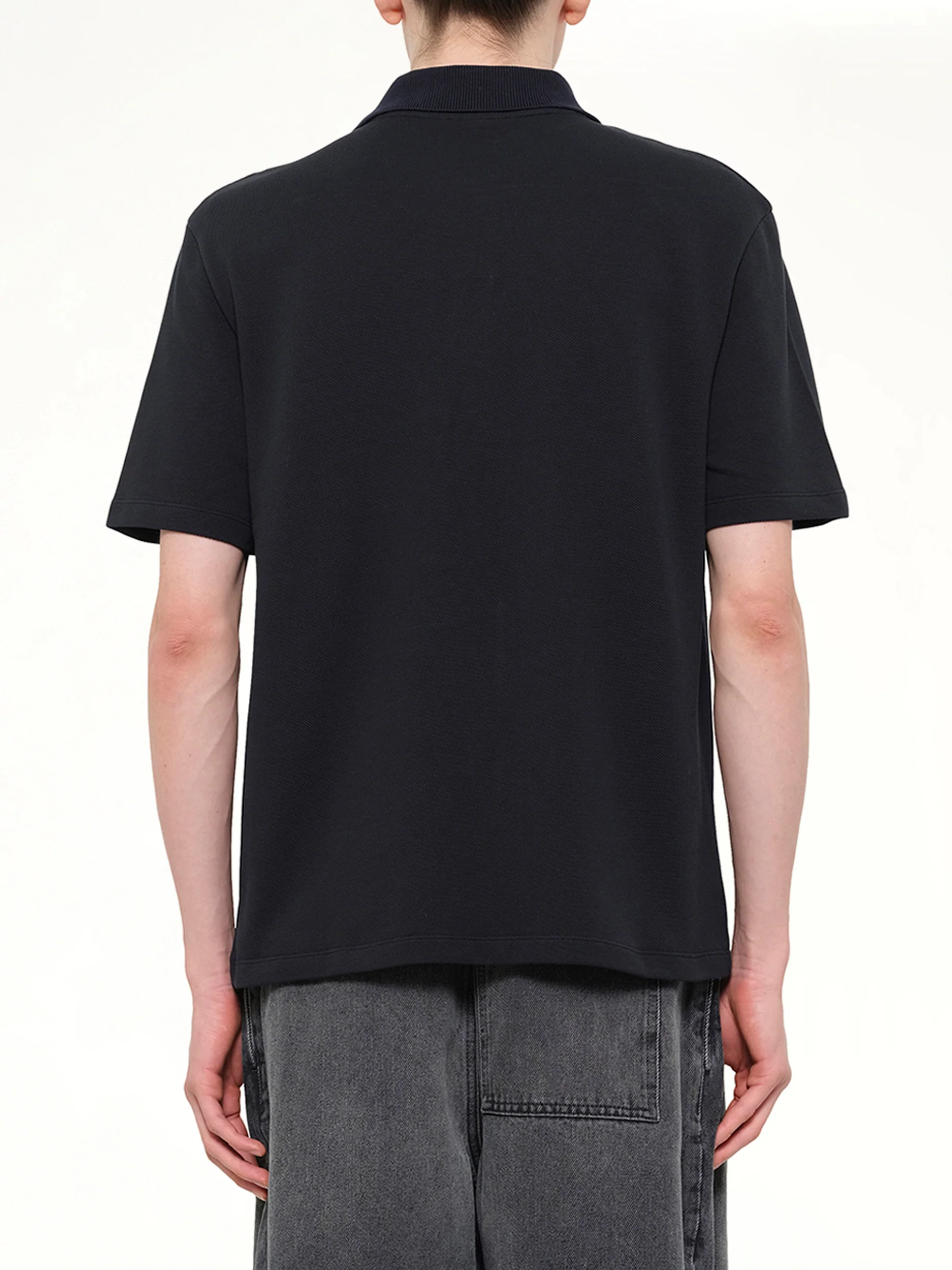 Tonal Anagram Polo in Navy Blue - Image 5