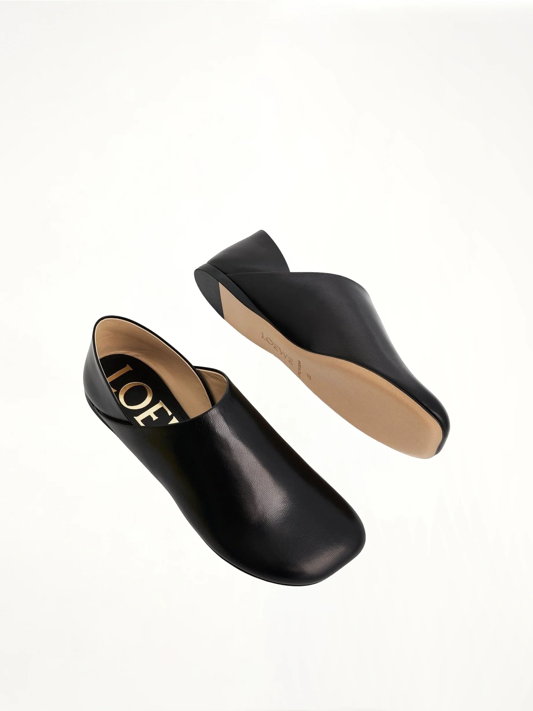 Toy Slipper in Goatskin in Black - Image 4