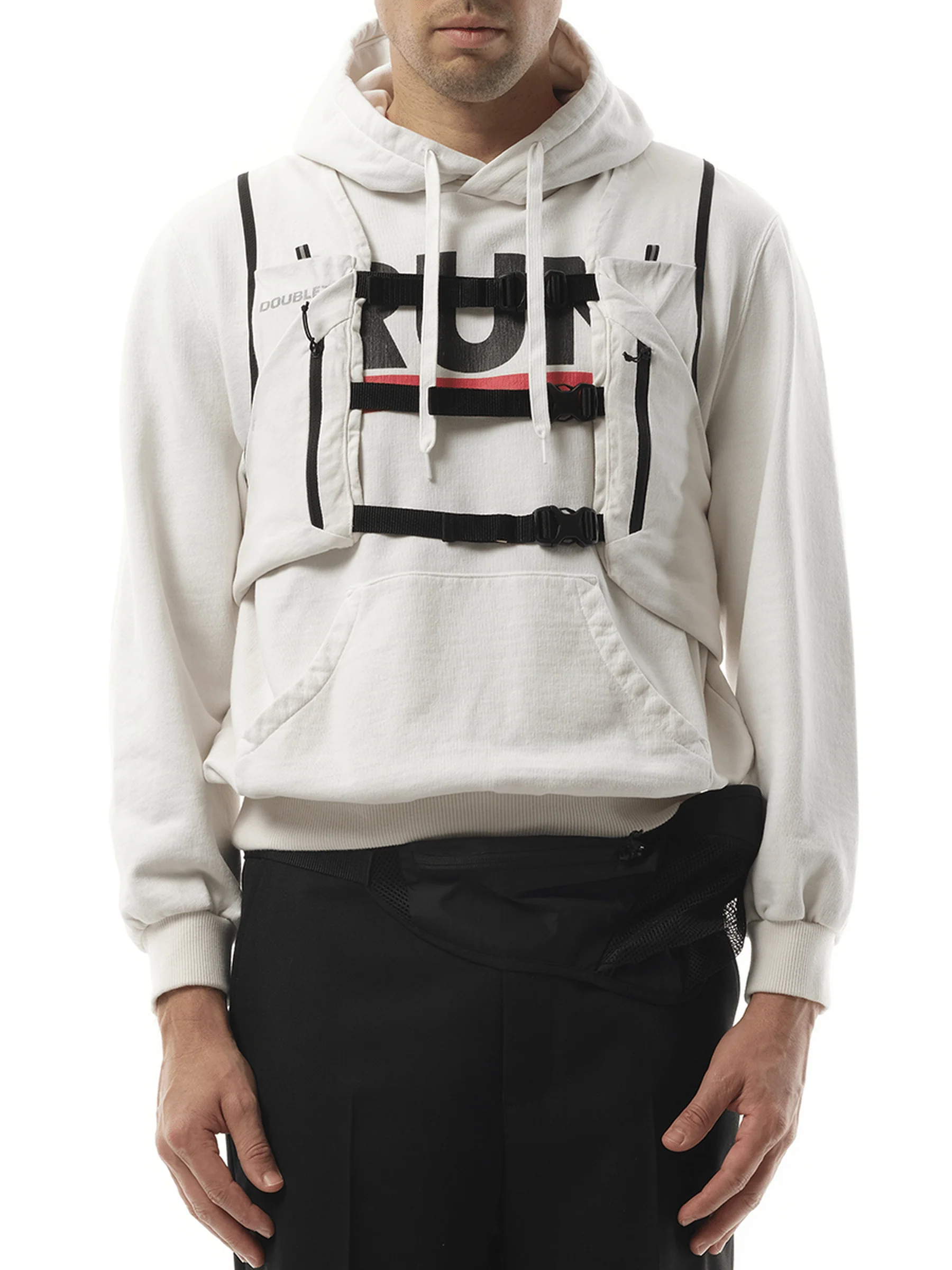 Trail Vest Hoodie in White