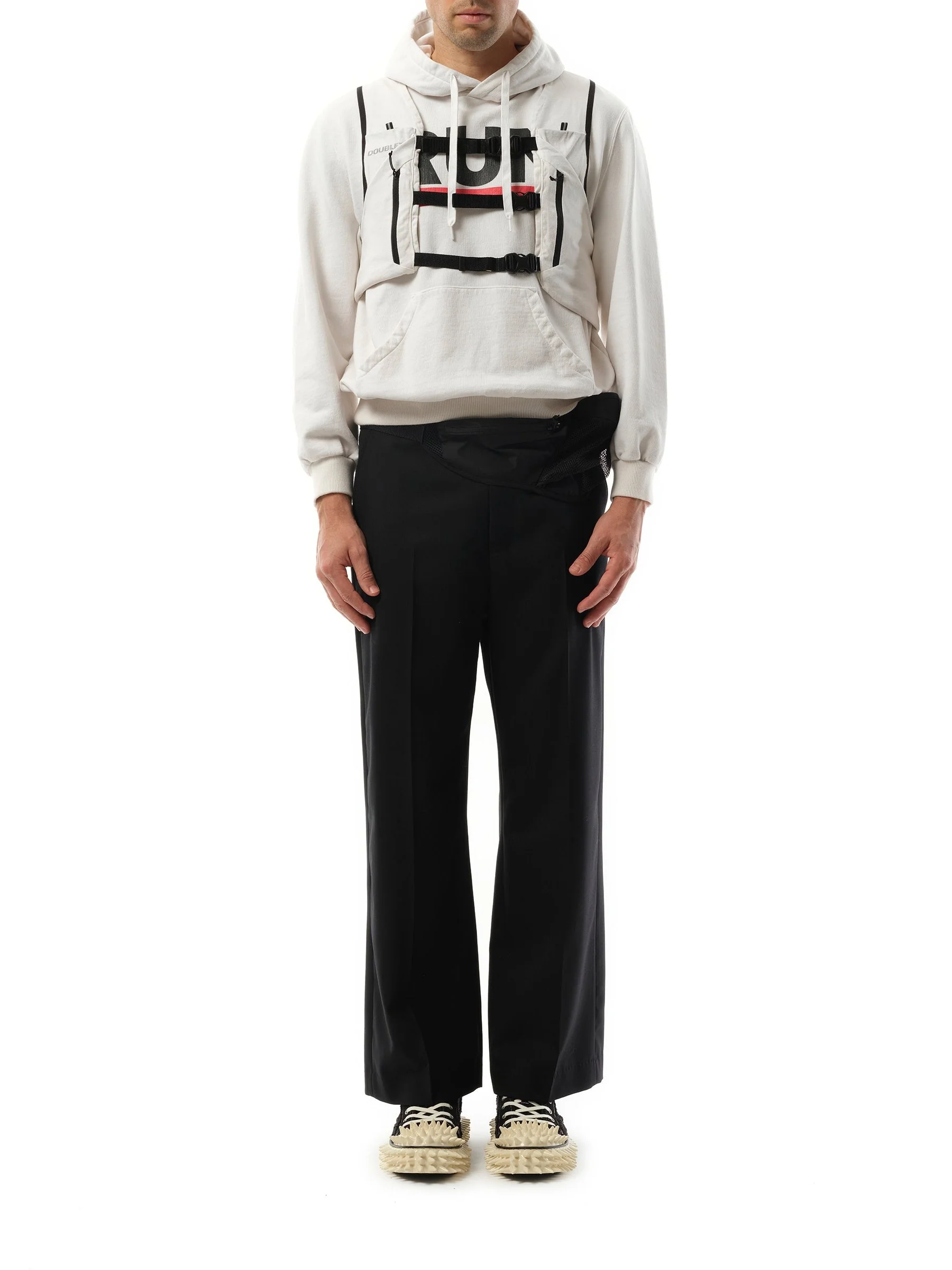 Trail Vest Hoodie in White - Image 4