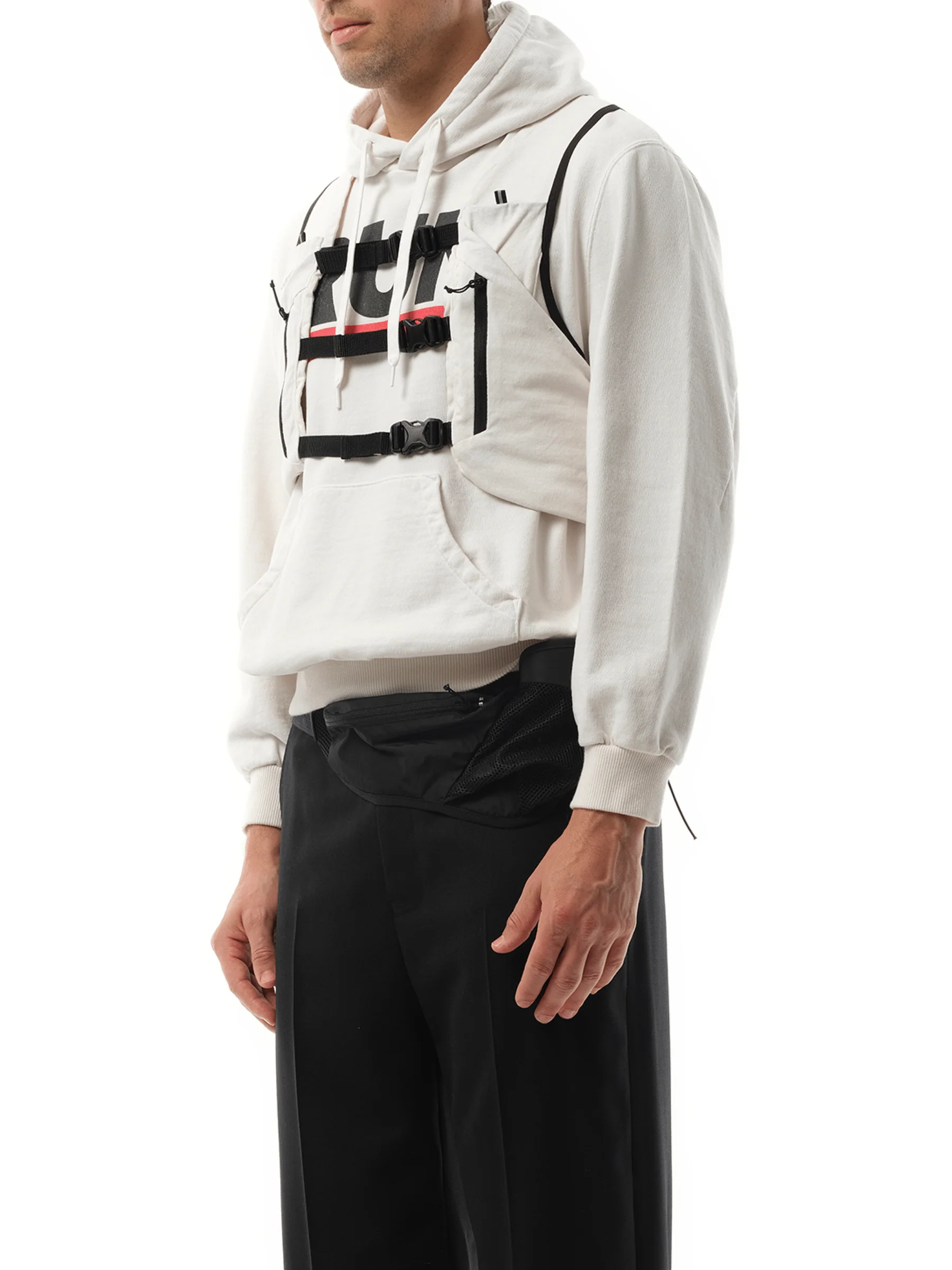 Trail Vest Hoodie in White - Image 5