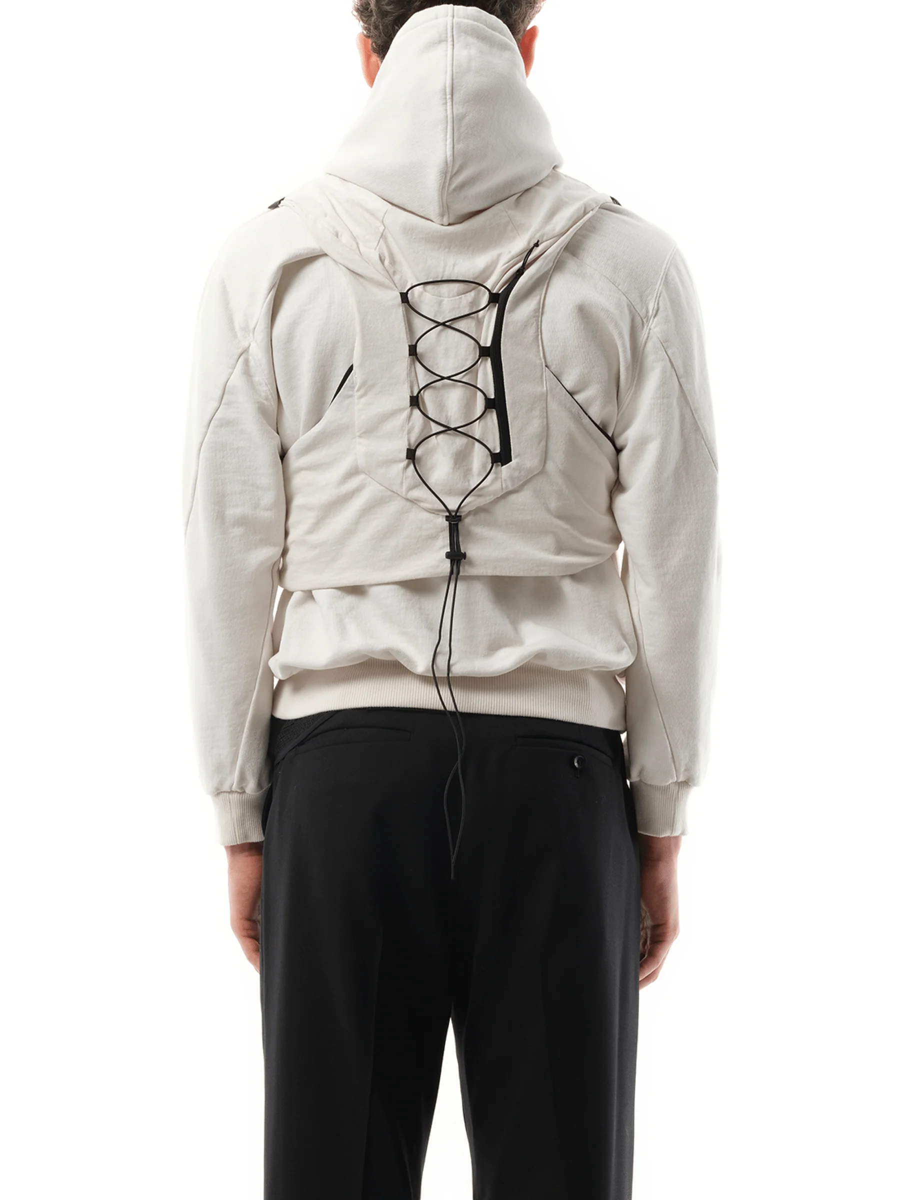Trail Vest Hoodie in White - Image 6