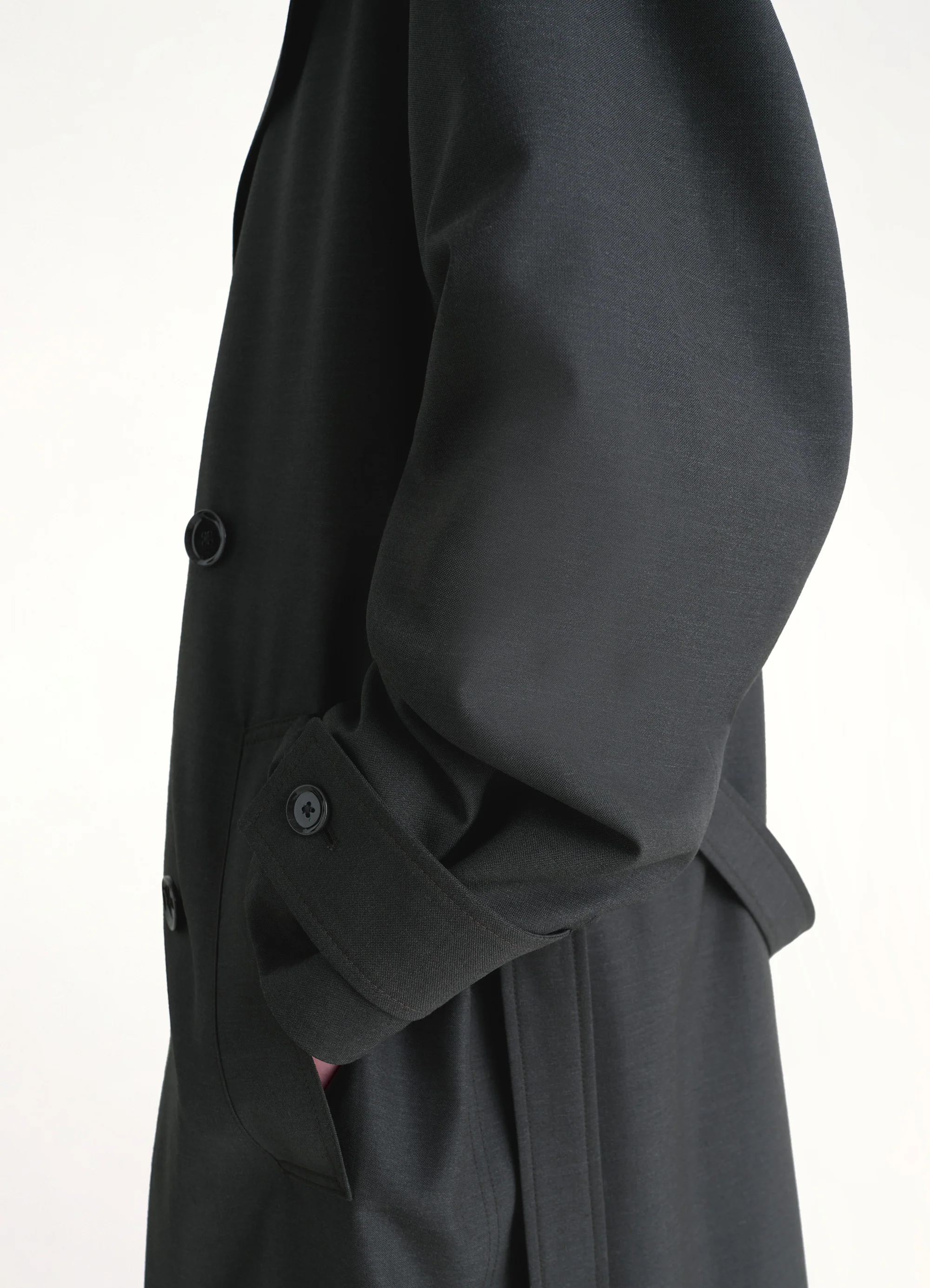 Trench Coat With Detachable Lining in Coal - Image 3