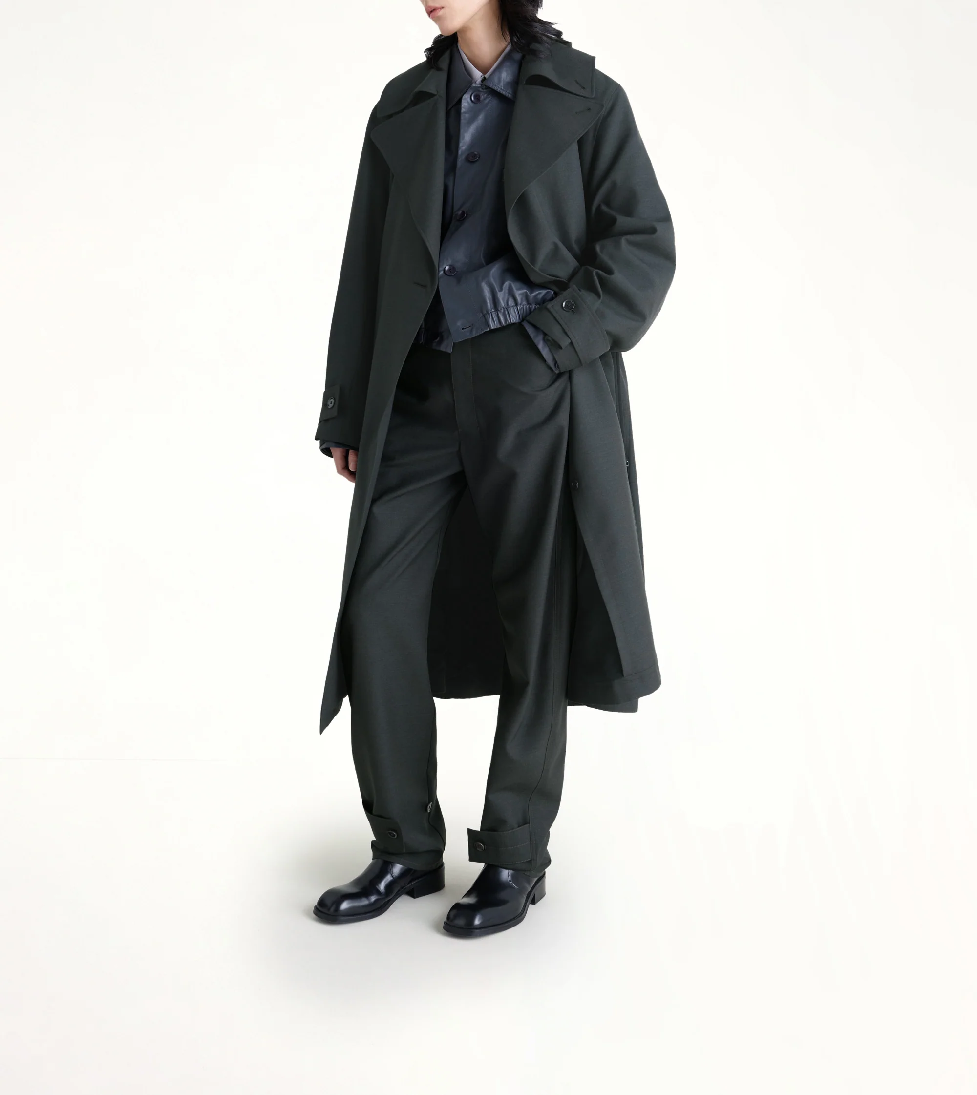 Trench Coat With Detachable Lining in Coal - Image 4