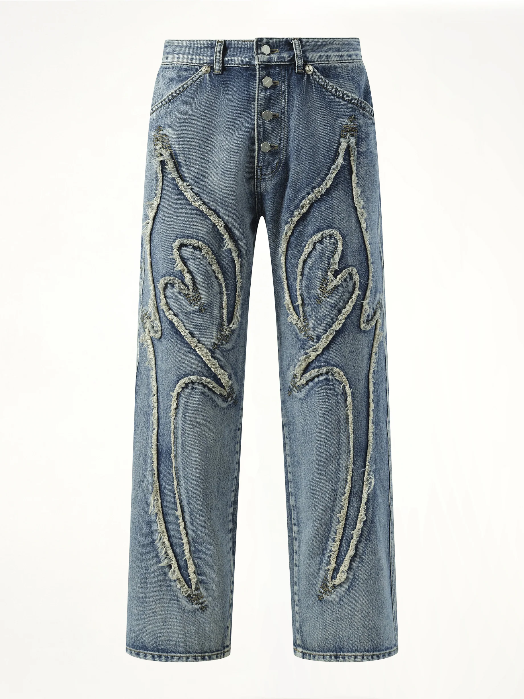 Tribal Denim Pants in Blue - Image 2