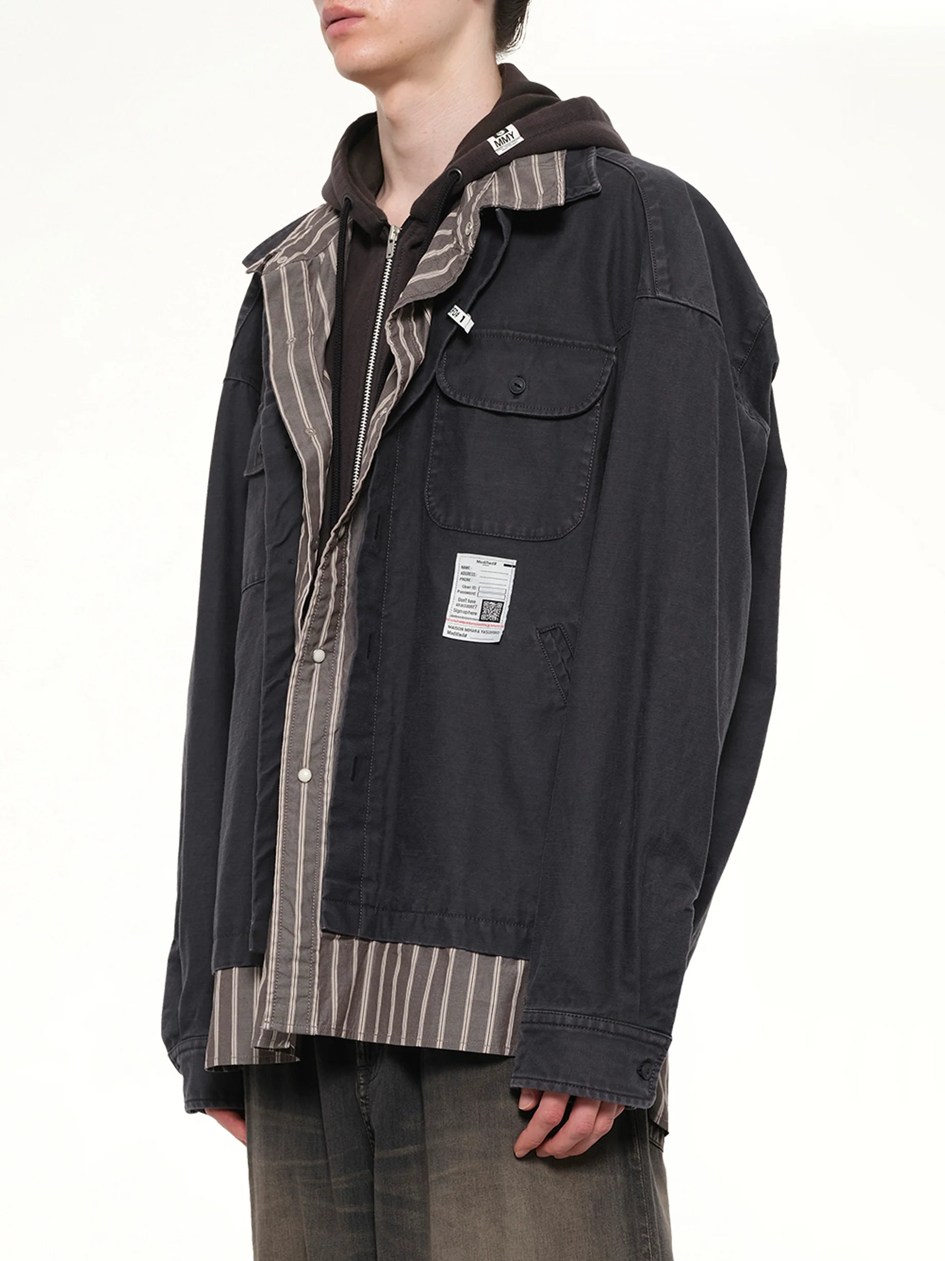 Triple Layered L/S Shirts in Black - Image 3