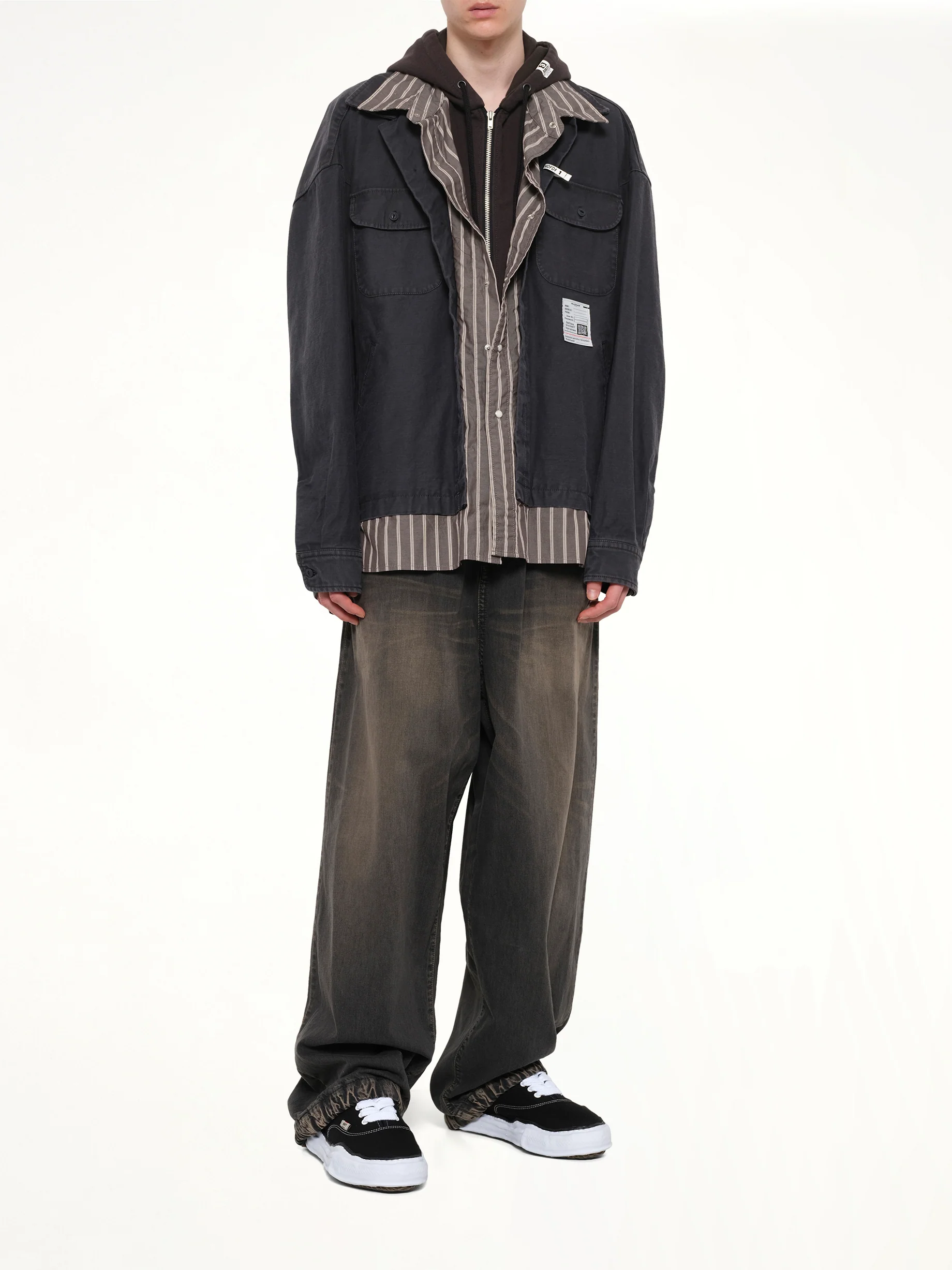 Triple Layered L/S Shirts in Black - Image 4