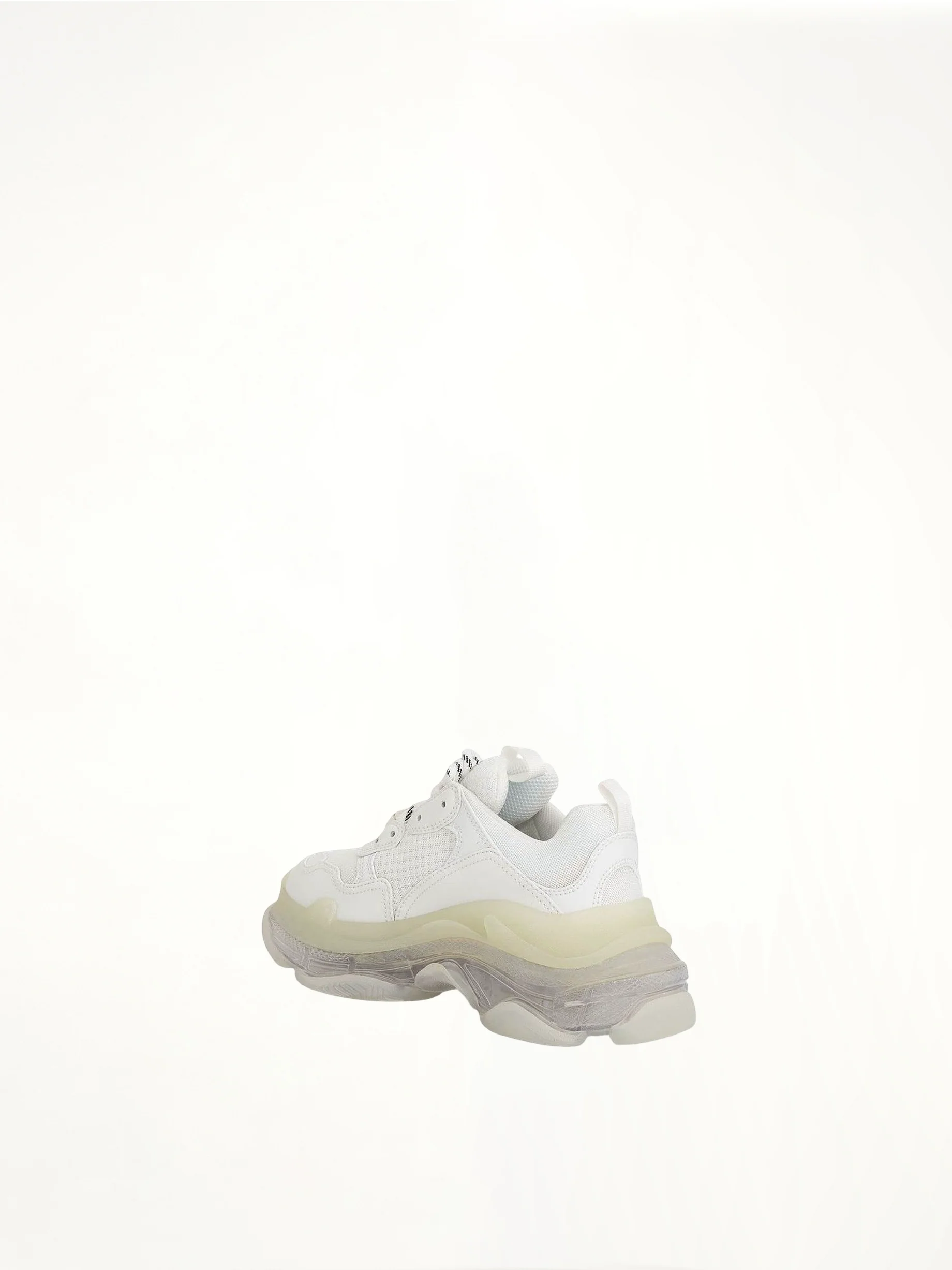 Triple S Clear Sole Sneakers in White - Image 3