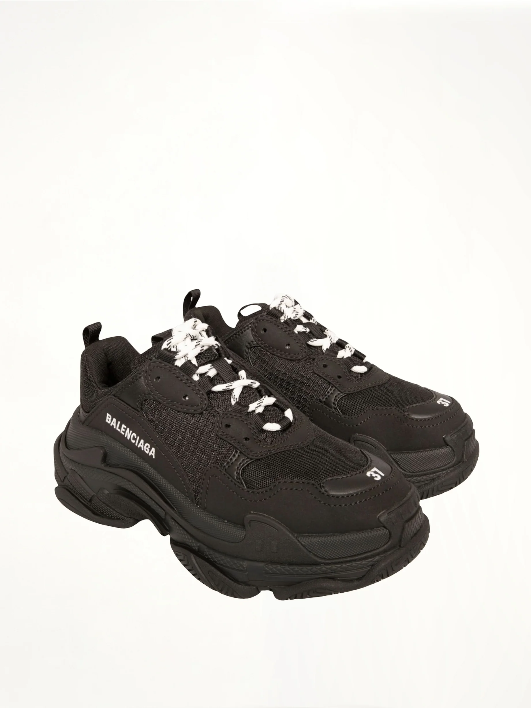 Triple S Sneakers in Black - Image 2