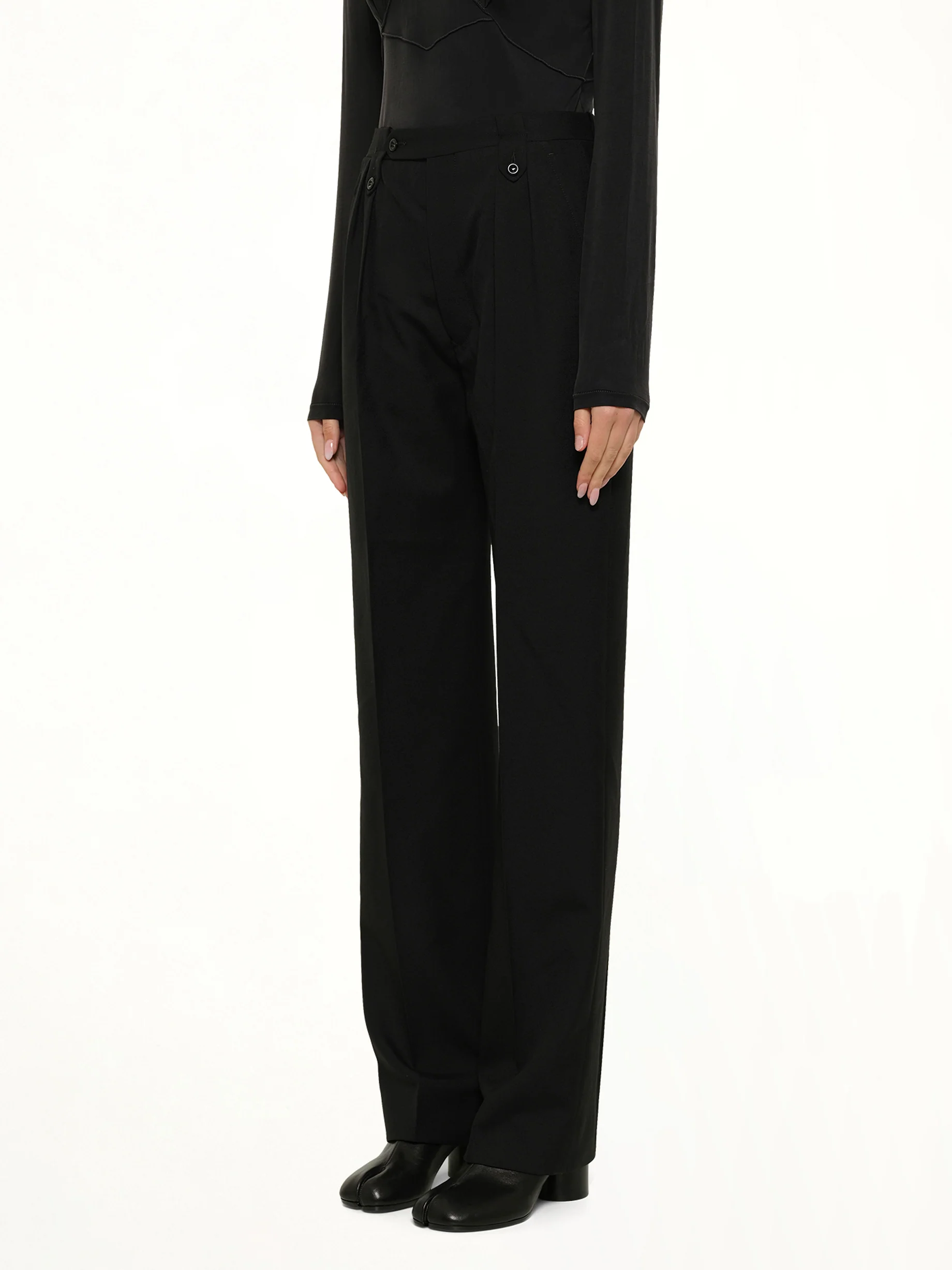 Tropical Wool Pants in Black - Image 3