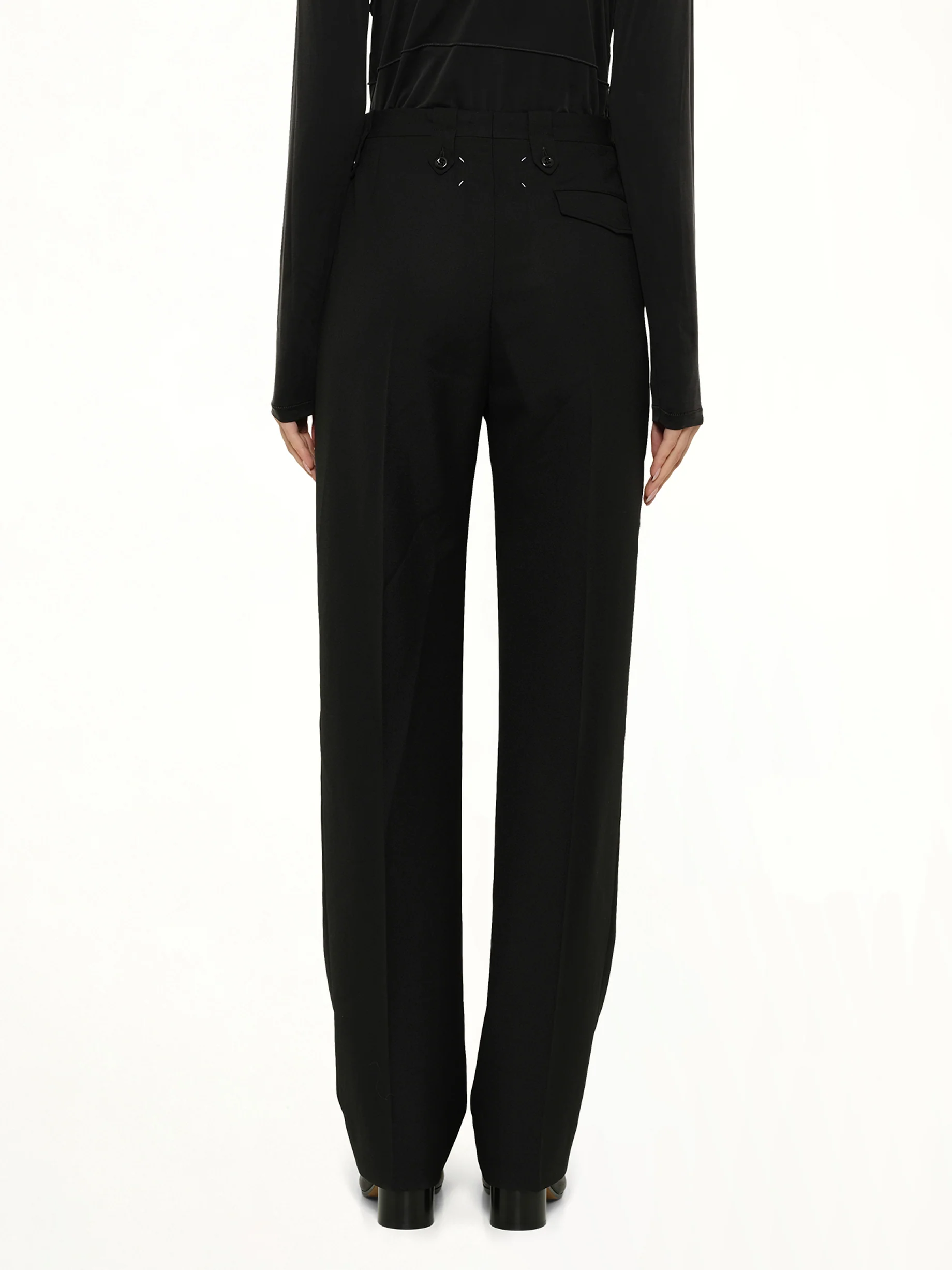 Tropical Wool Pants in Black - Image 5