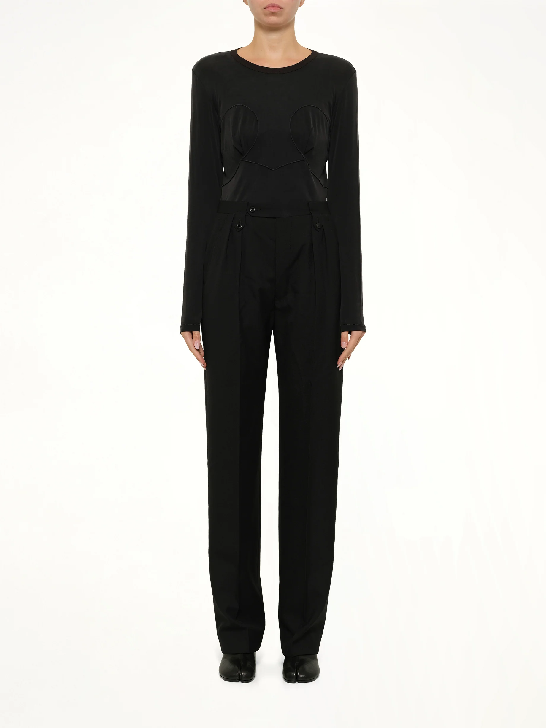 Tropical Wool Pants in Black - Image 7