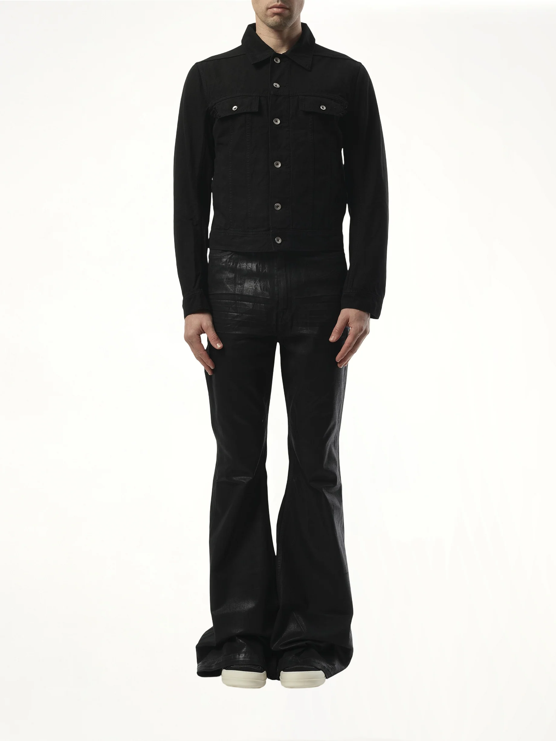 Trucker Jacket in Black - Image 4