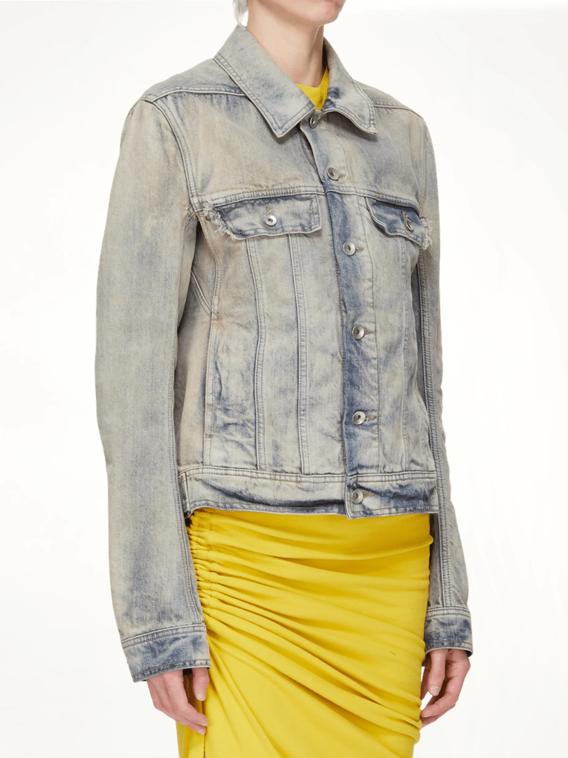 Trucker Worker Jacket in Mineral Pearl - Image 5