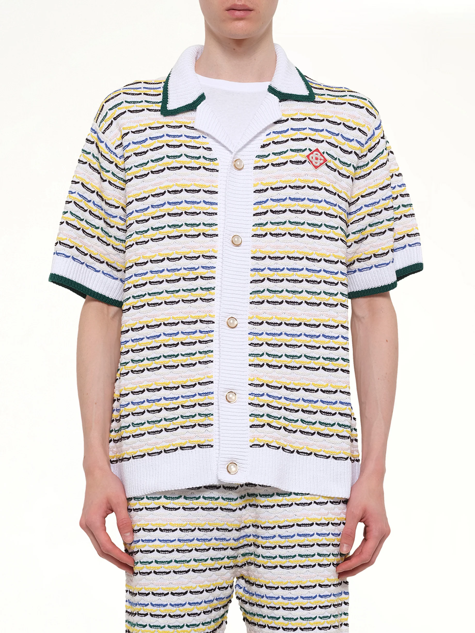 Tuck Stitch Shirt in White