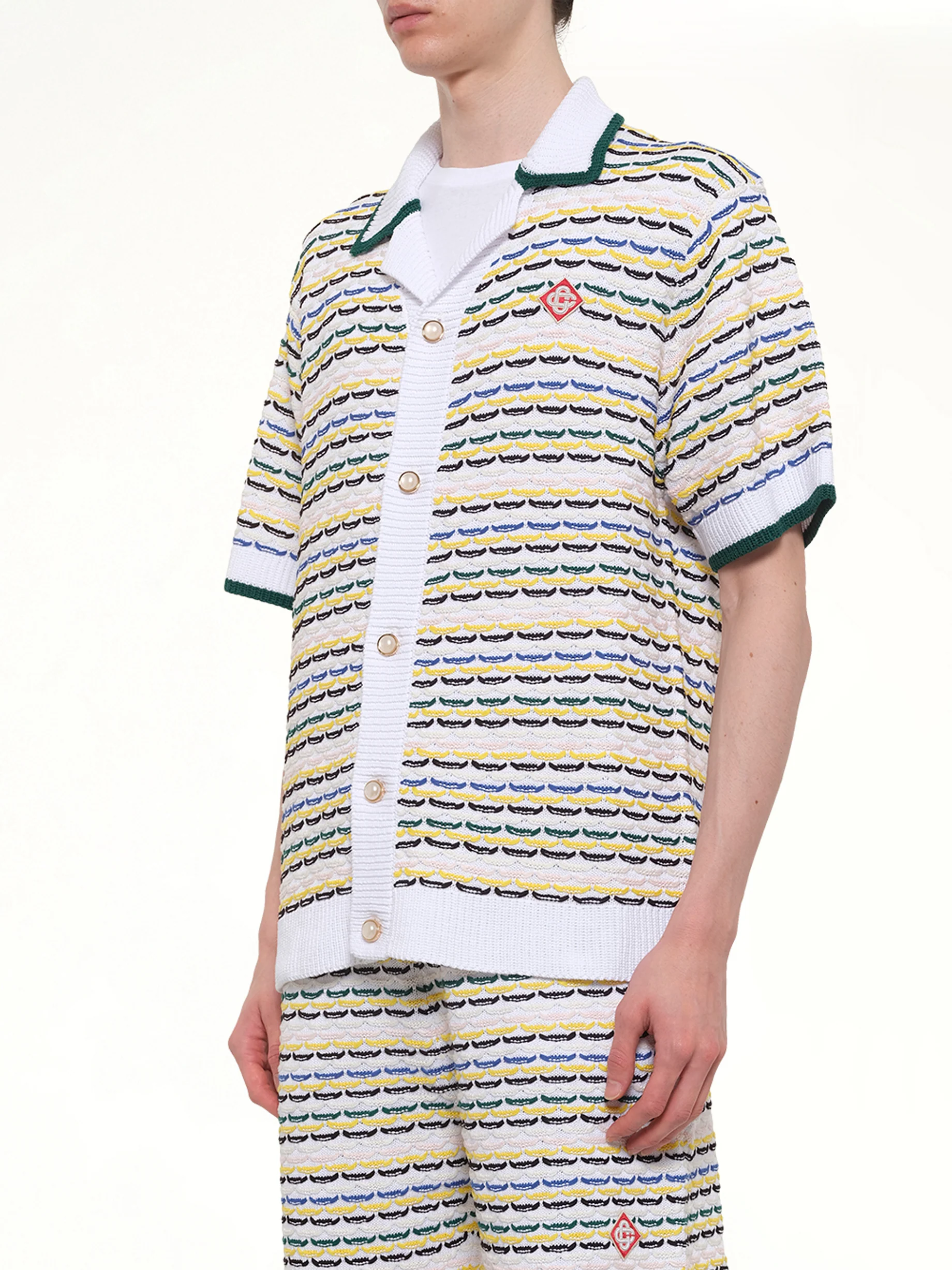 Tuck Stitch Shirt in White - Image 3